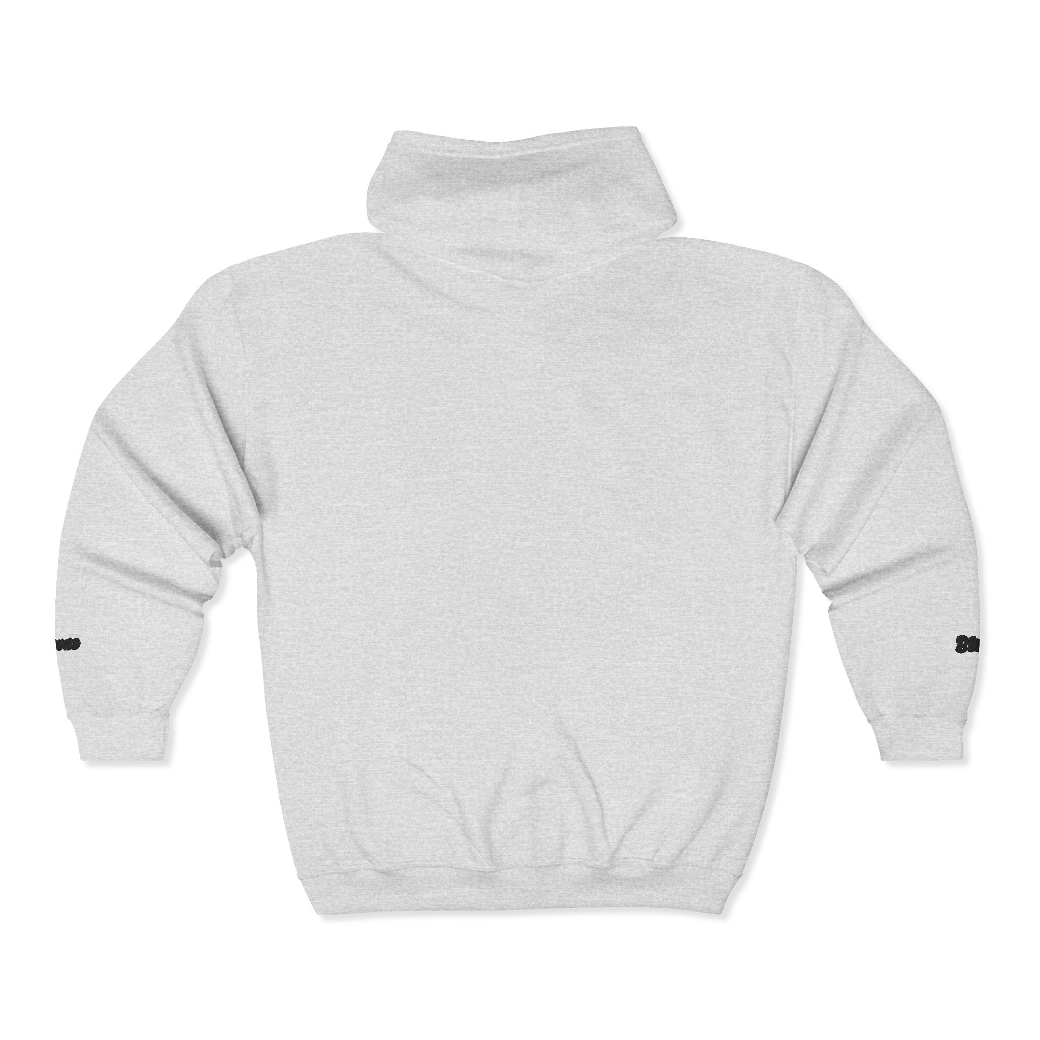 Zip Hoodie with Minimal Lion Crest — Small Chest & Sleeve Logo