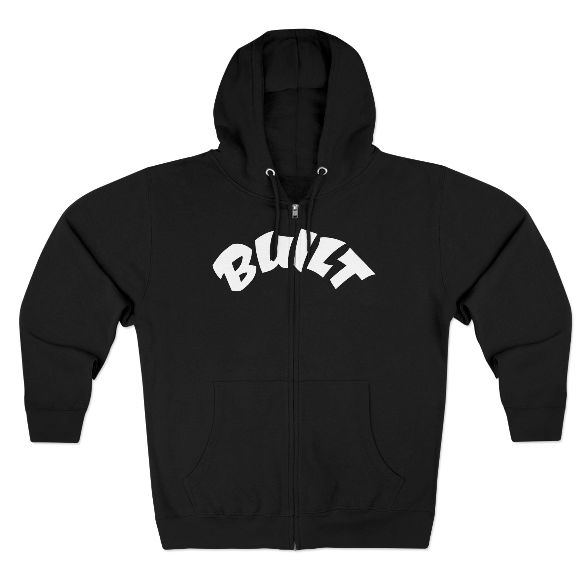 Built Zip Hoodie — Blue Crest Logo Back