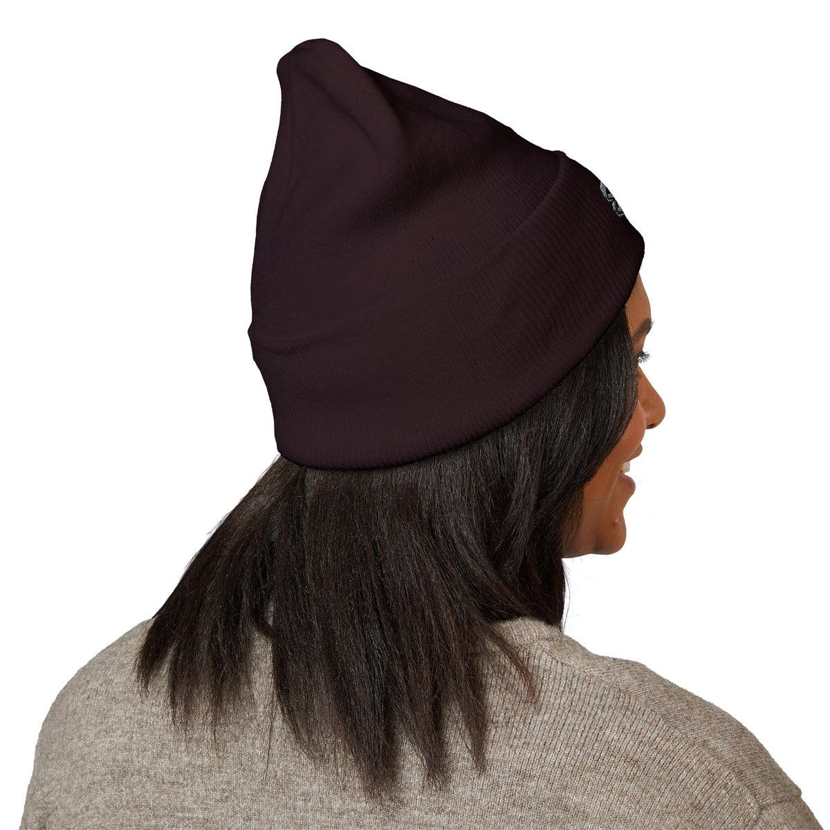 Embroidered Thistle Cuffed Beanie