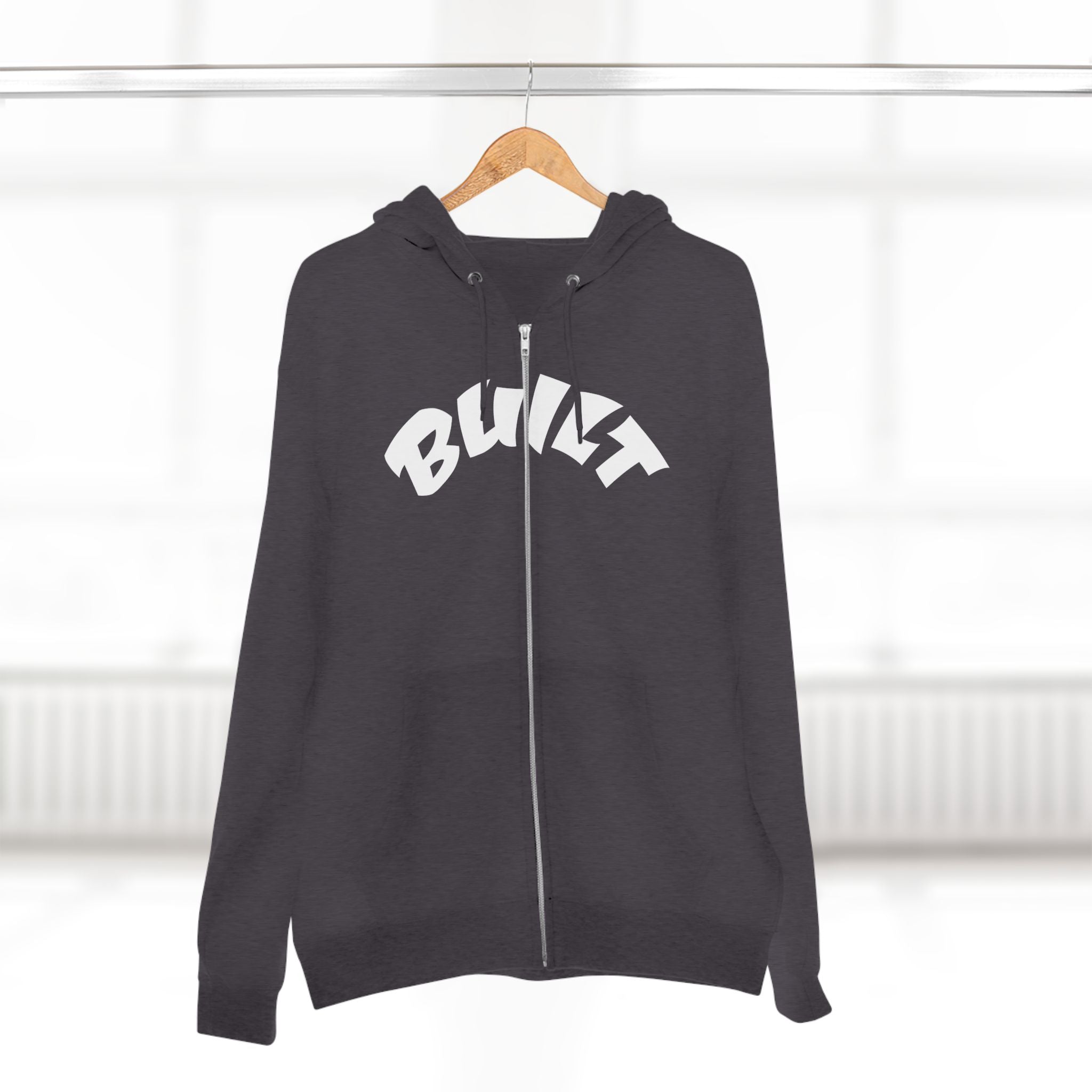 Built Zip Hoodie — Blue Crest Logo Back