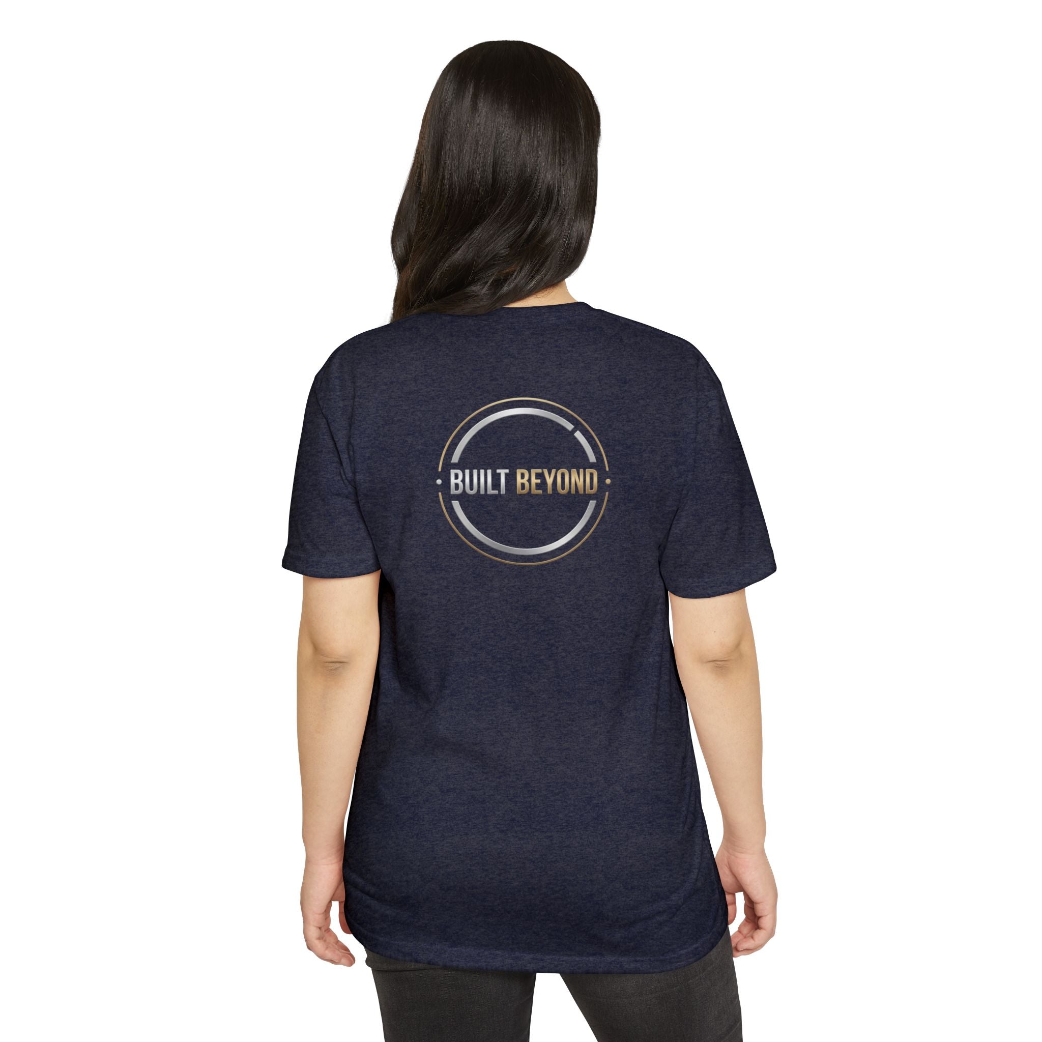 Built Beyond Logo T-Shirt — Minimal Front Emblem, Bold Back Graphic