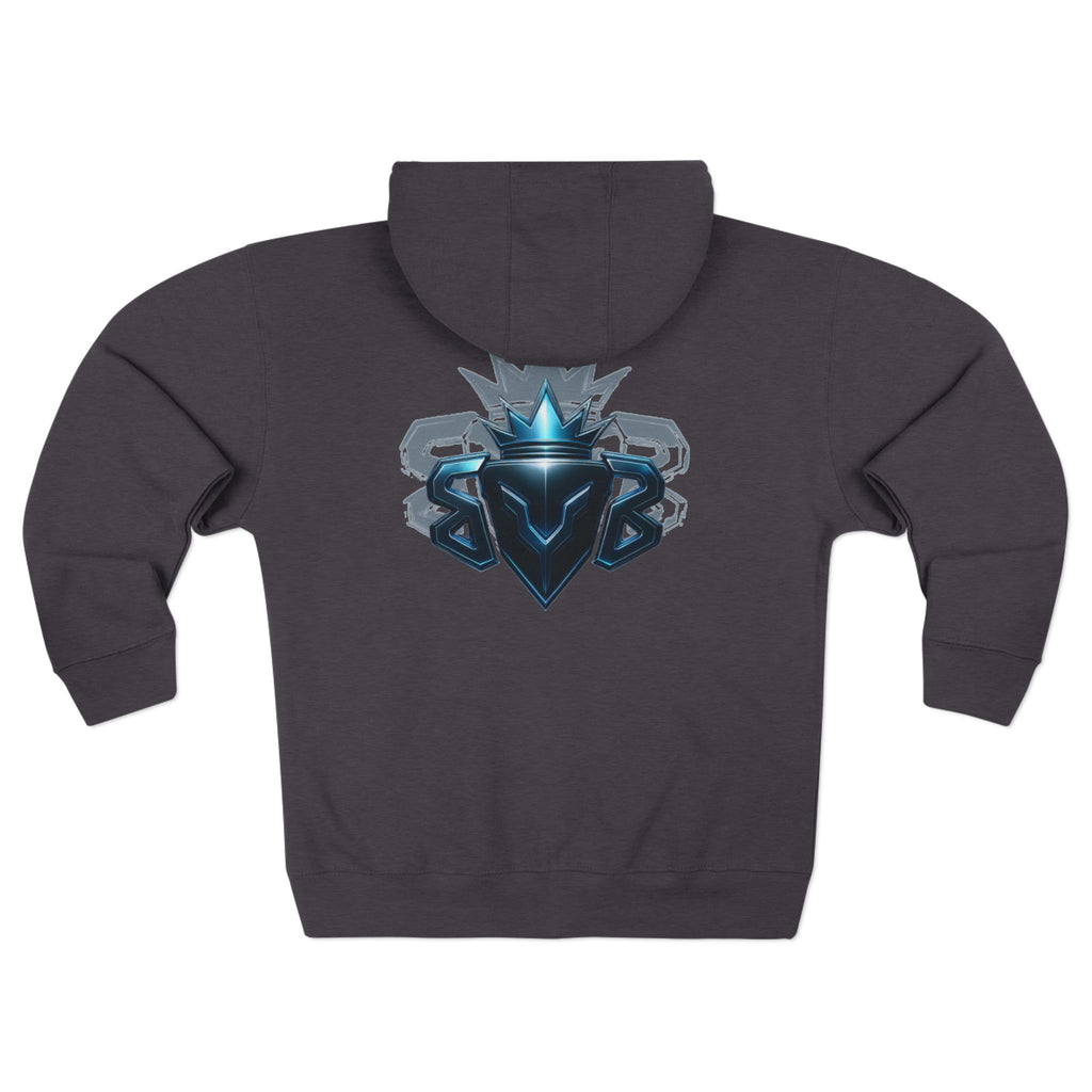 Built Zip Hoodie — Blue Crest Logo Back