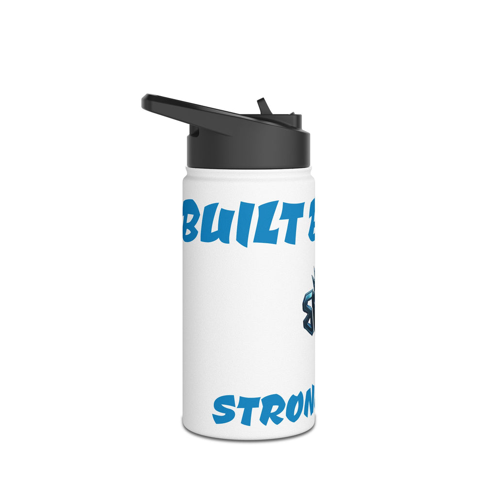 Stainless Steel "Strong Today" Water Bottle, Standard Lid