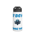 Stainless Steel "Strong Today" Water Bottle, Standard Lid
