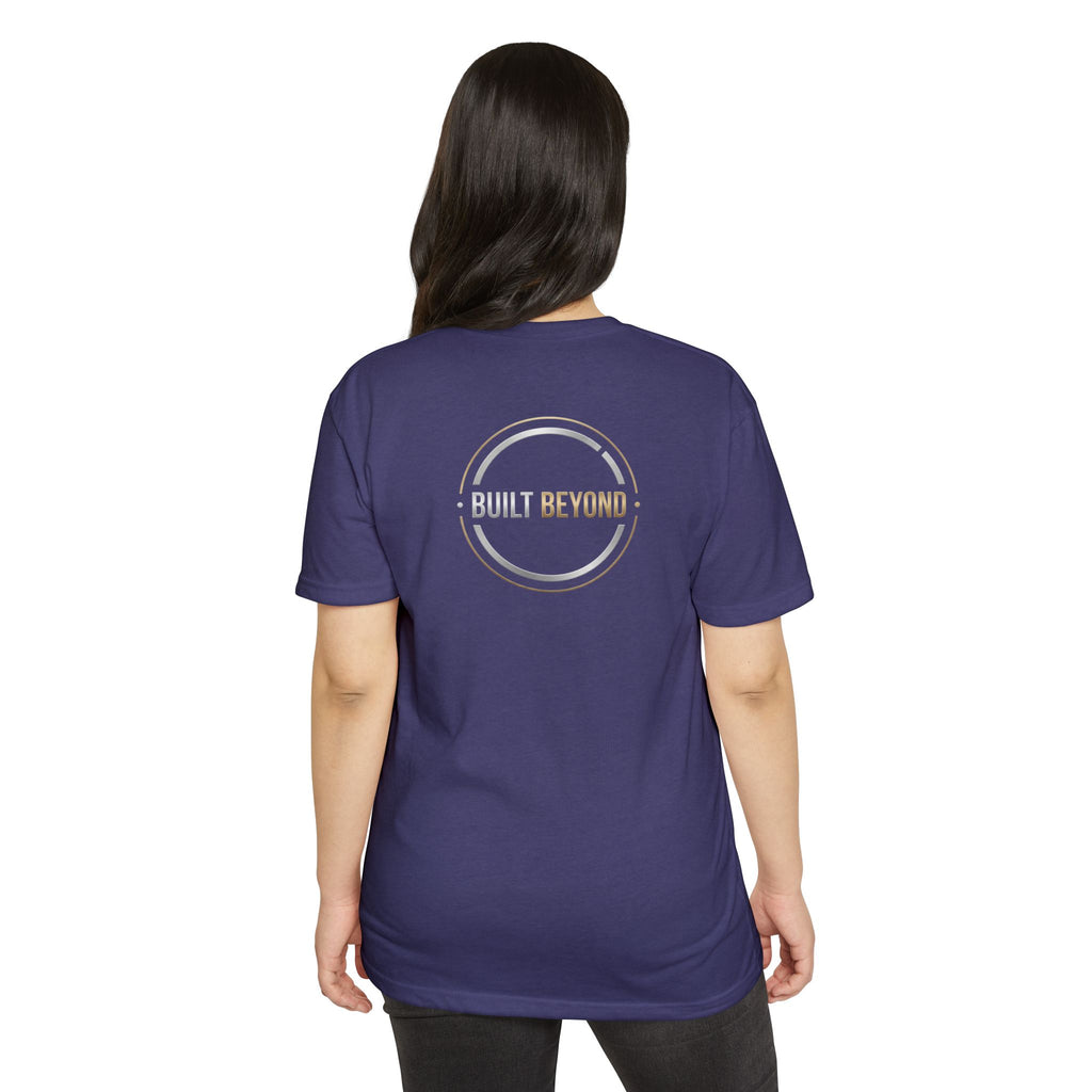 Built Beyond Logo T-Shirt — Minimal Front Emblem, Bold Back Graphic