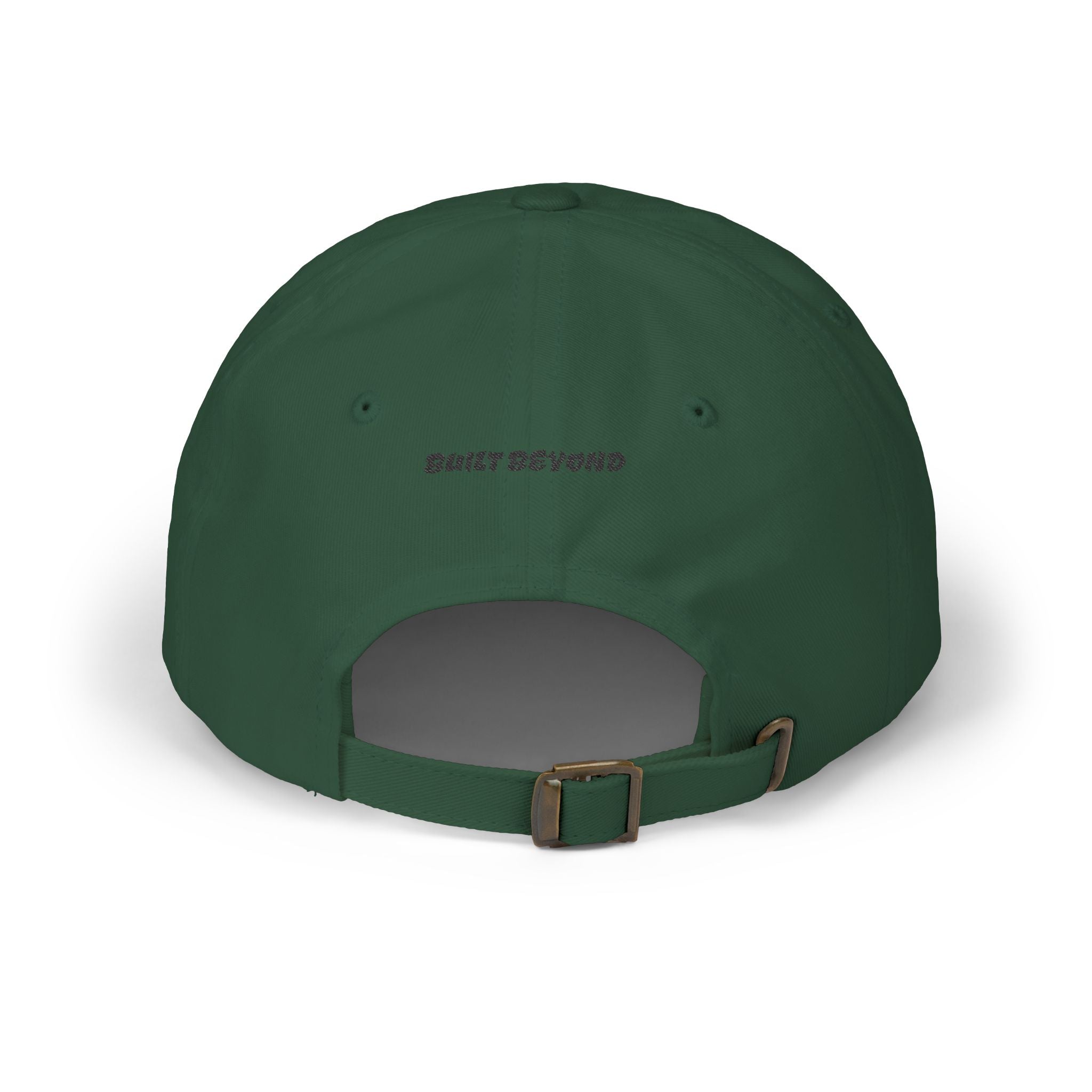 Dad Cap — Embroidered Blue Crown Heart Logo (“Shift Beyond” Back)