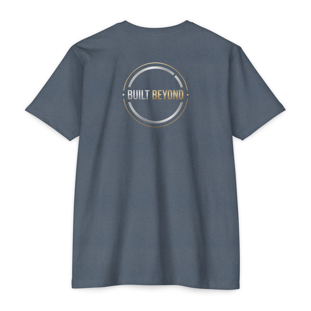 Built Beyond Logo T-Shirt — Minimal Front Emblem, Bold Back Graphic