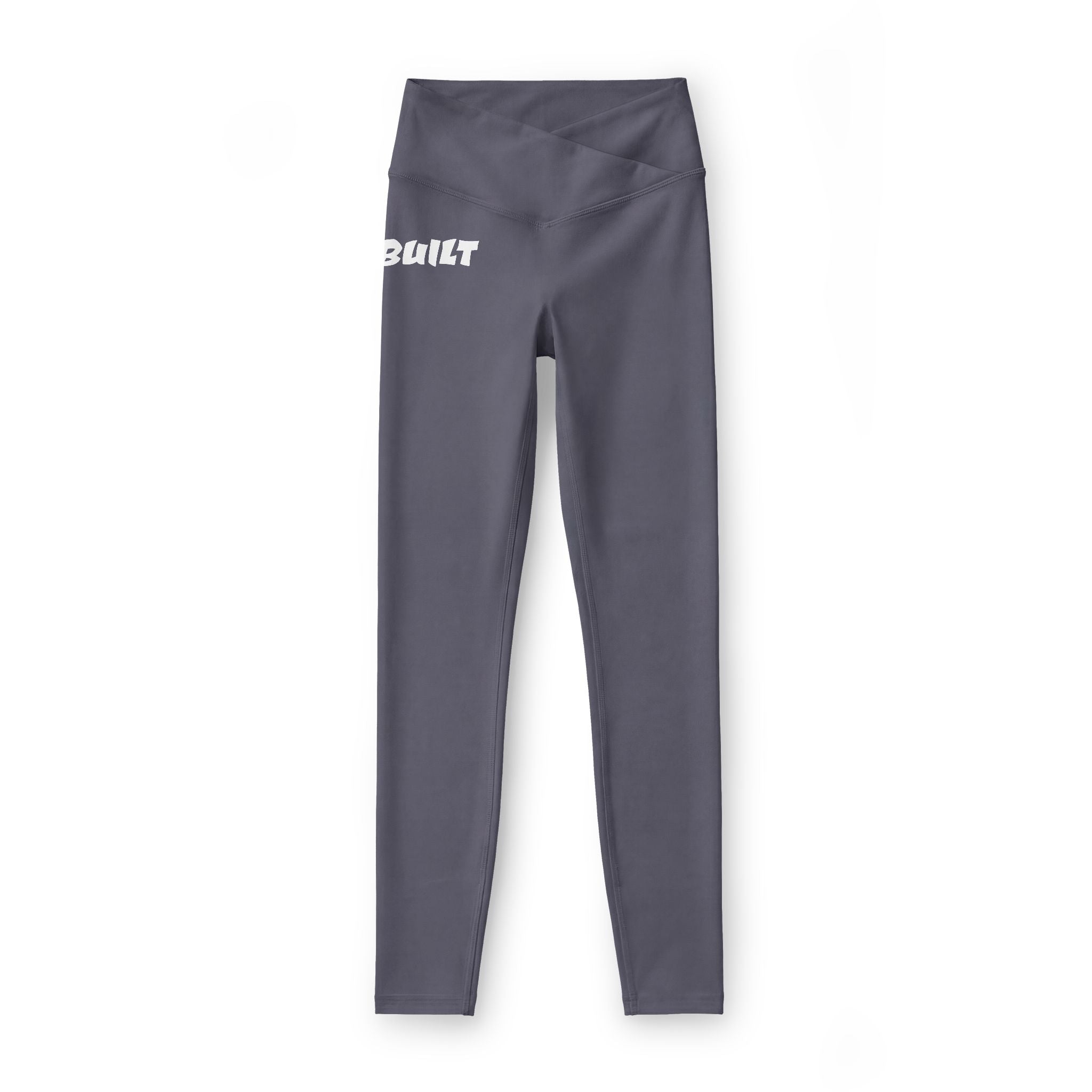 Women’s Luxe Leggings — Black High-Waist Athletic Leggings with White 'ROCKET' Side Script