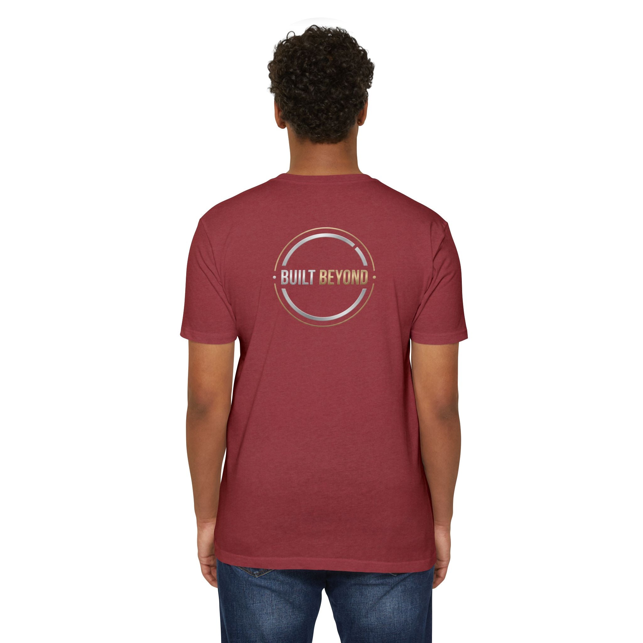Built Beyond Logo T-Shirt — Minimal Front Emblem, Bold Back Graphic