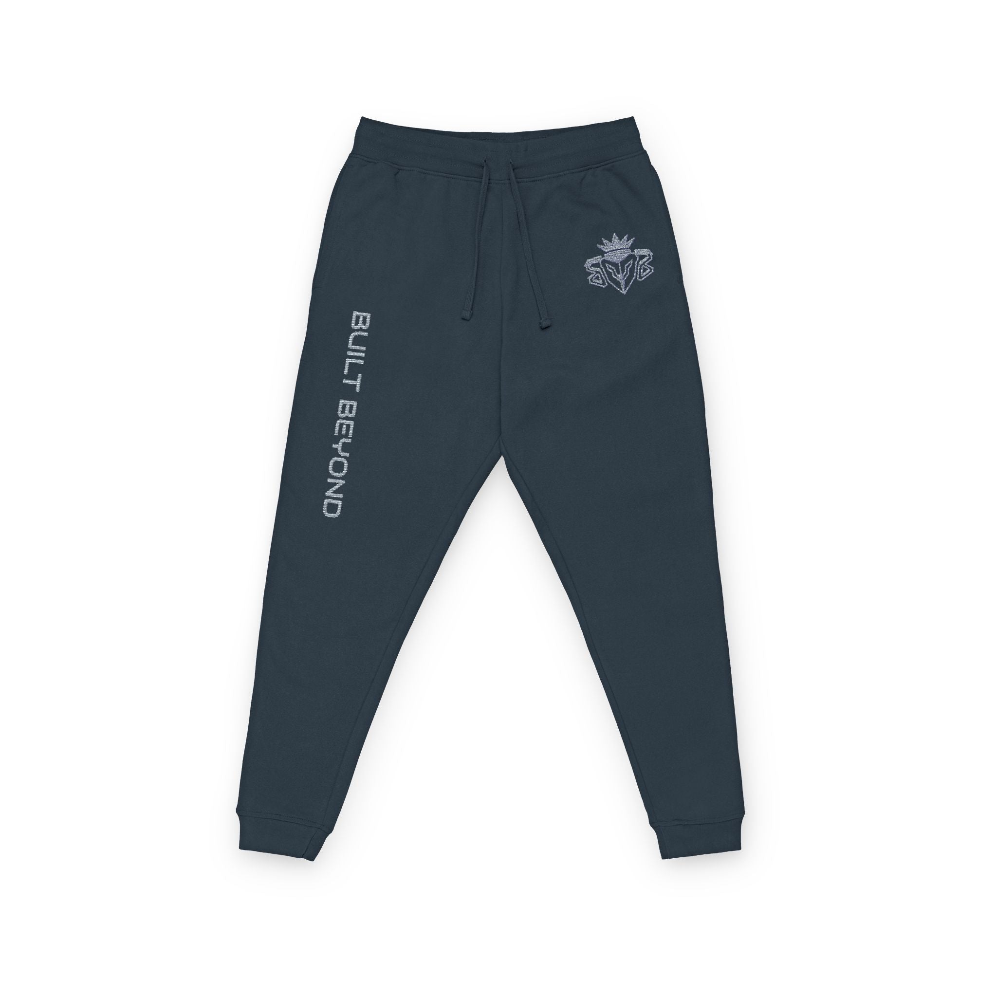 Embroidered 'Blue Beyond' Fleece Joggers — Cozy Streetwear Sweatpants