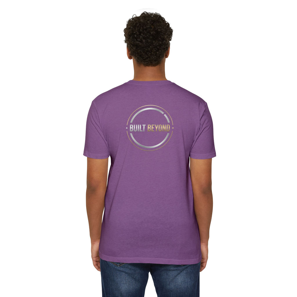 Built Beyond Logo T-Shirt — Minimal Front Emblem, Bold Back Graphic