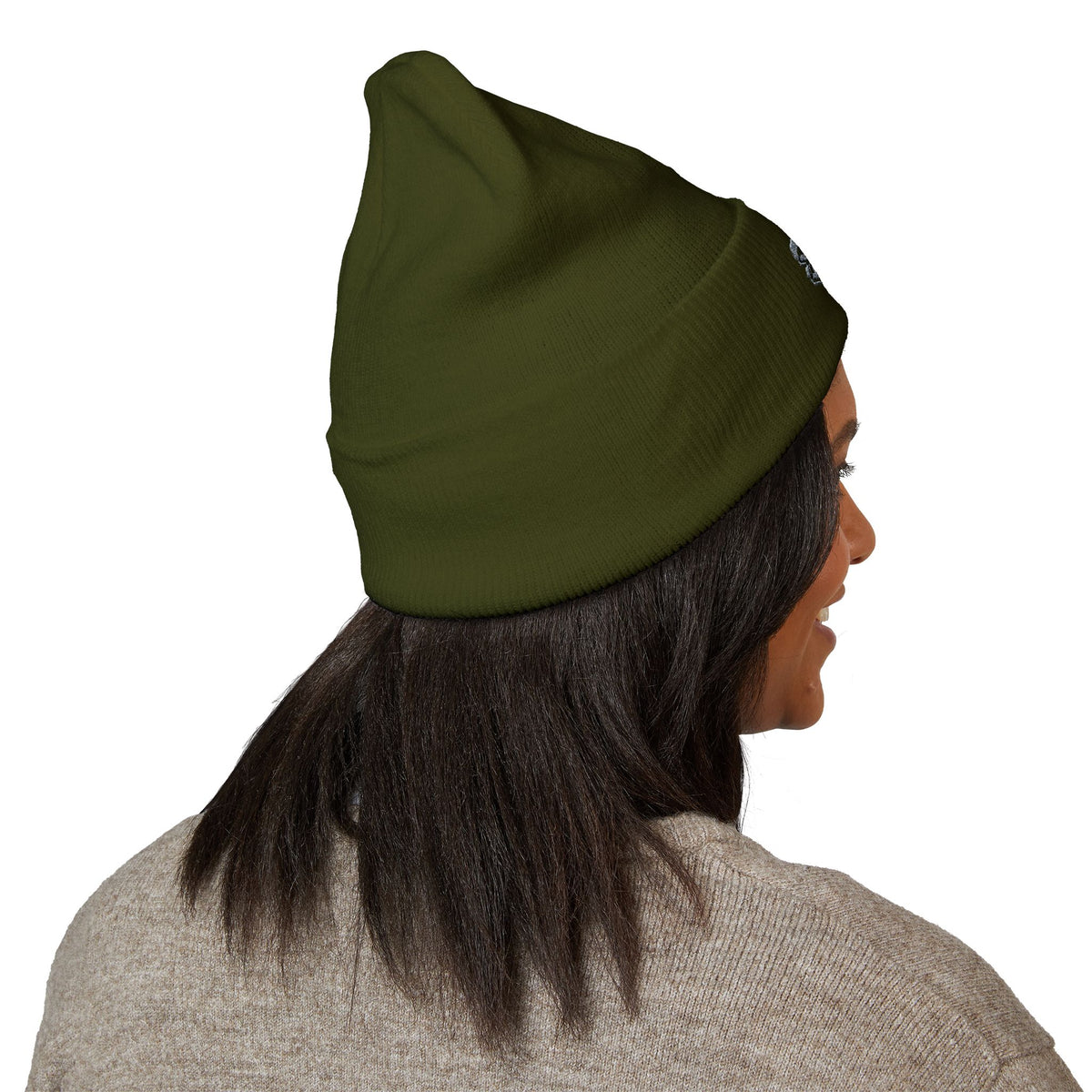 Embroidered Thistle Cuffed Beanie