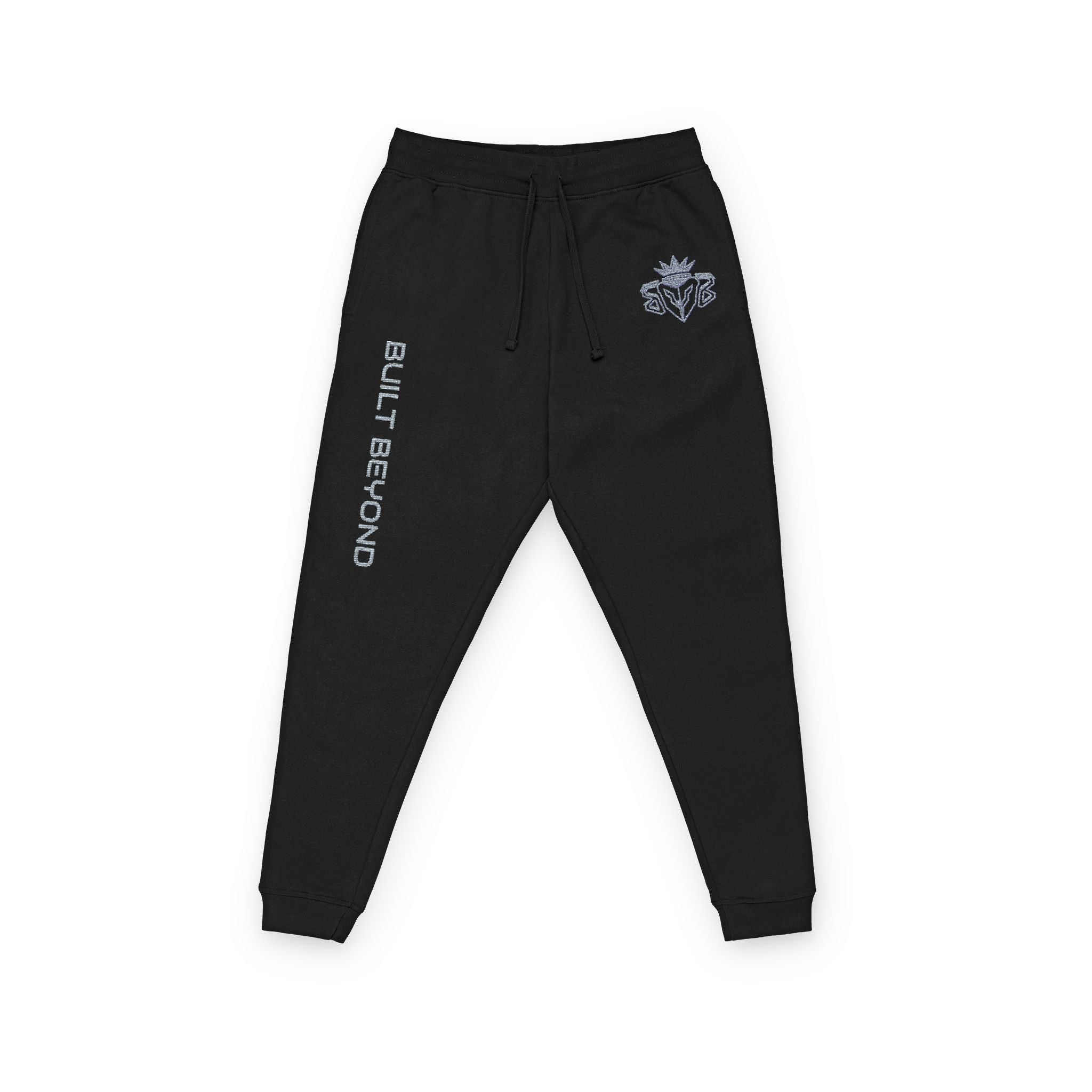 Embroidered 'Blue Beyond' Fleece Joggers — Cozy Streetwear Sweatpants
