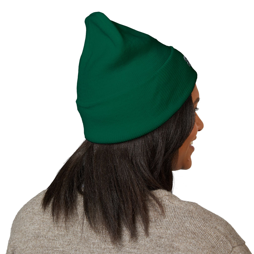 Embroidered Thistle Cuffed Beanie