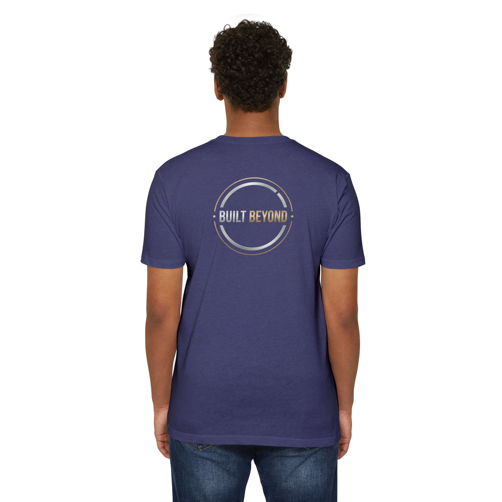 Built Beyond Logo T-Shirt — Minimal Front Emblem, Bold Back Graphic