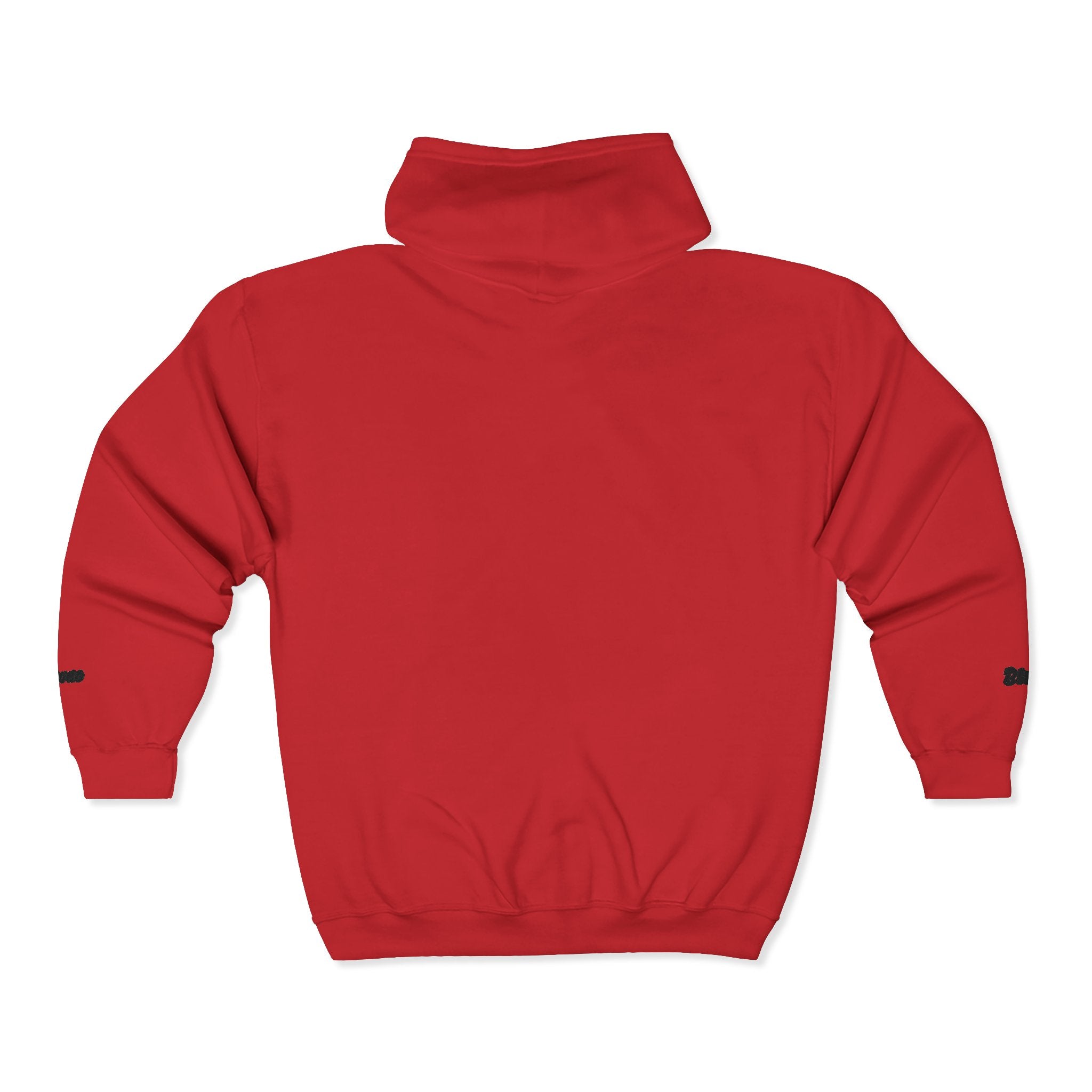 Zip Hoodie with Minimal Lion Crest — Small Chest & Sleeve Logo