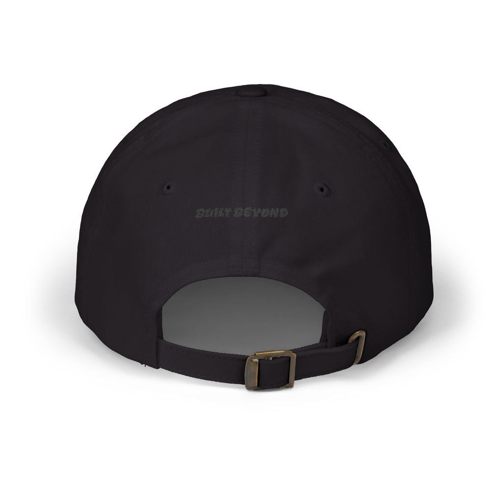 Dad Cap — Embroidered Blue Crown Heart Logo (“Shift Beyond” Back)