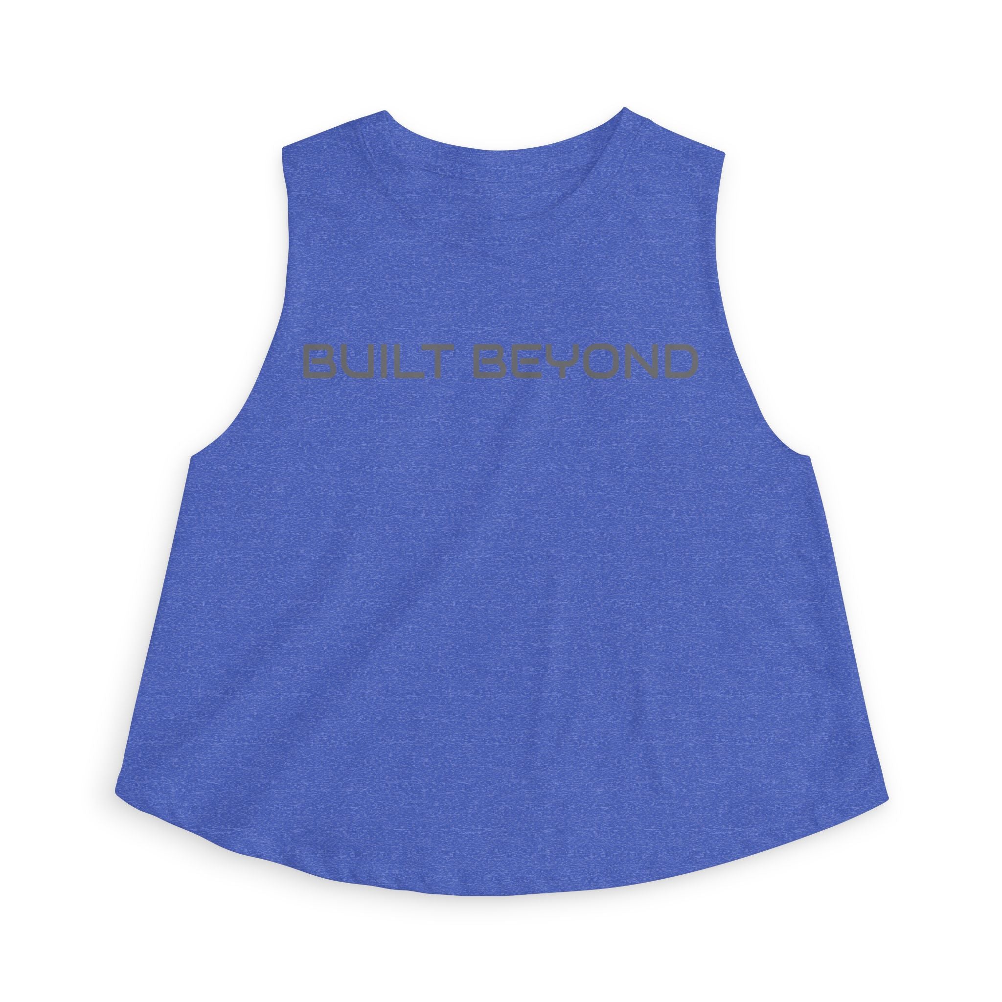 Built Beyond Women’s Crop Top — Minimal Motivational Graphic Tank