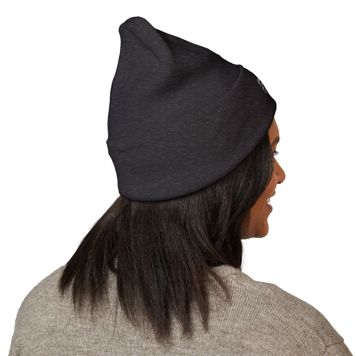 Embroidered Thistle Cuffed Beanie