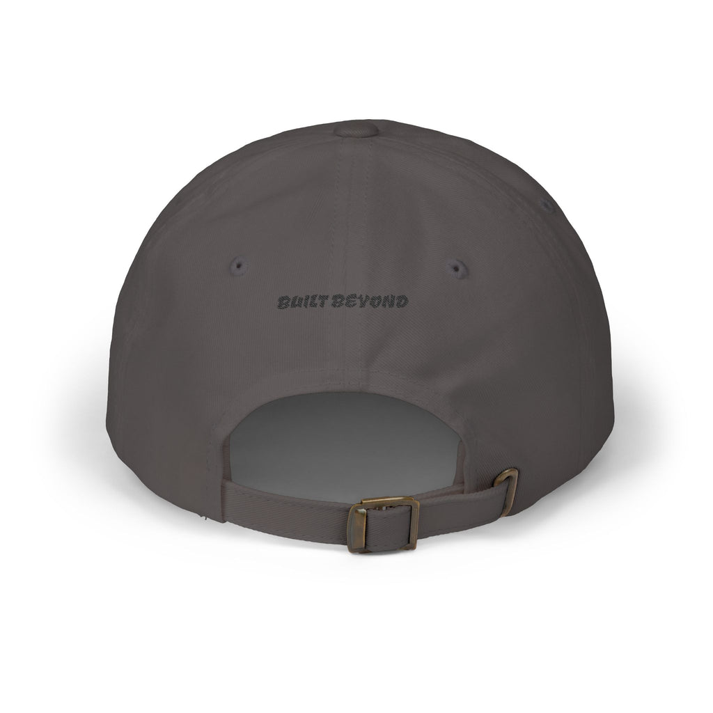 Dad Cap — Embroidered Blue Crown Heart Logo (“Shift Beyond” Back)