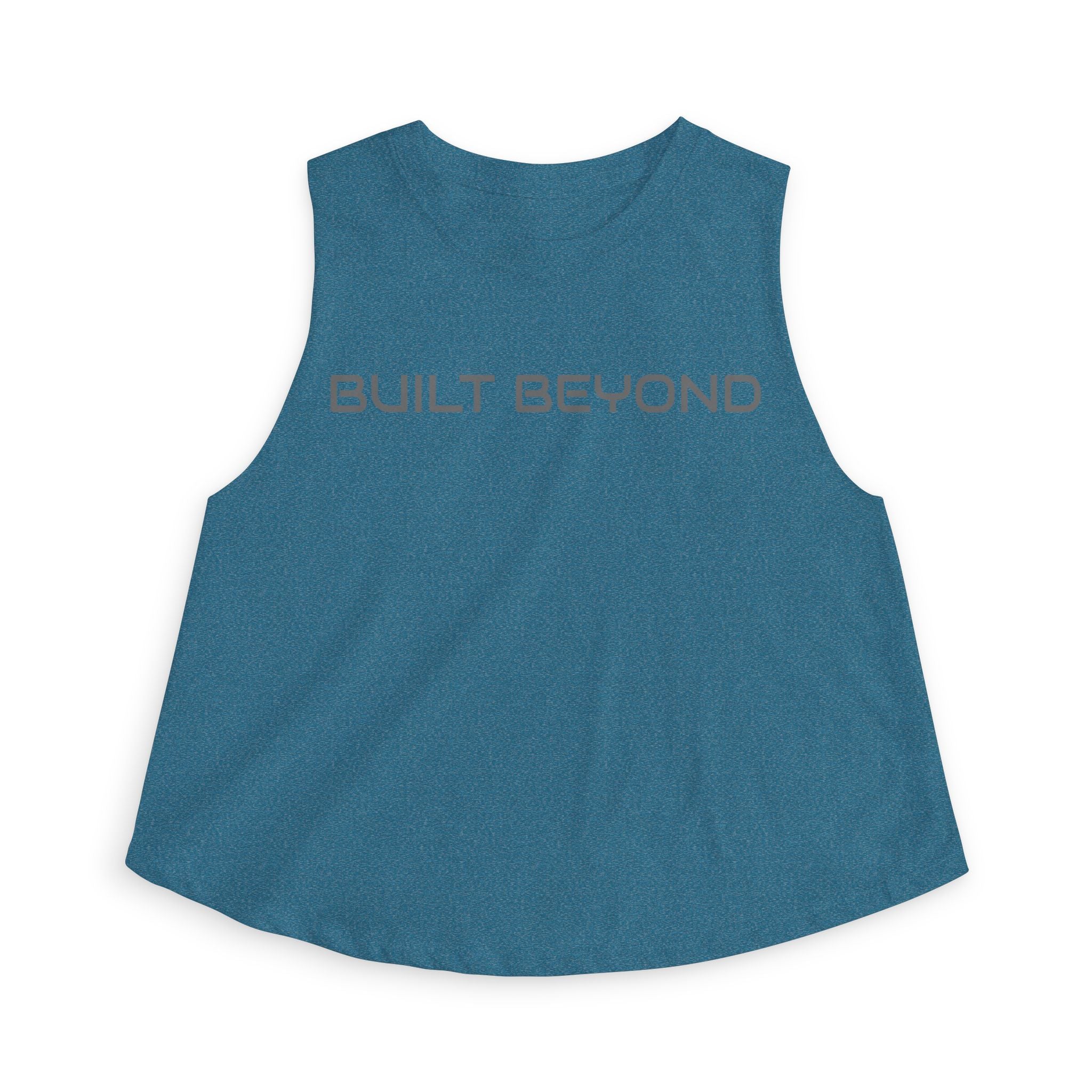 Built Beyond Women’s Crop Top — Minimal Motivational Graphic Tank