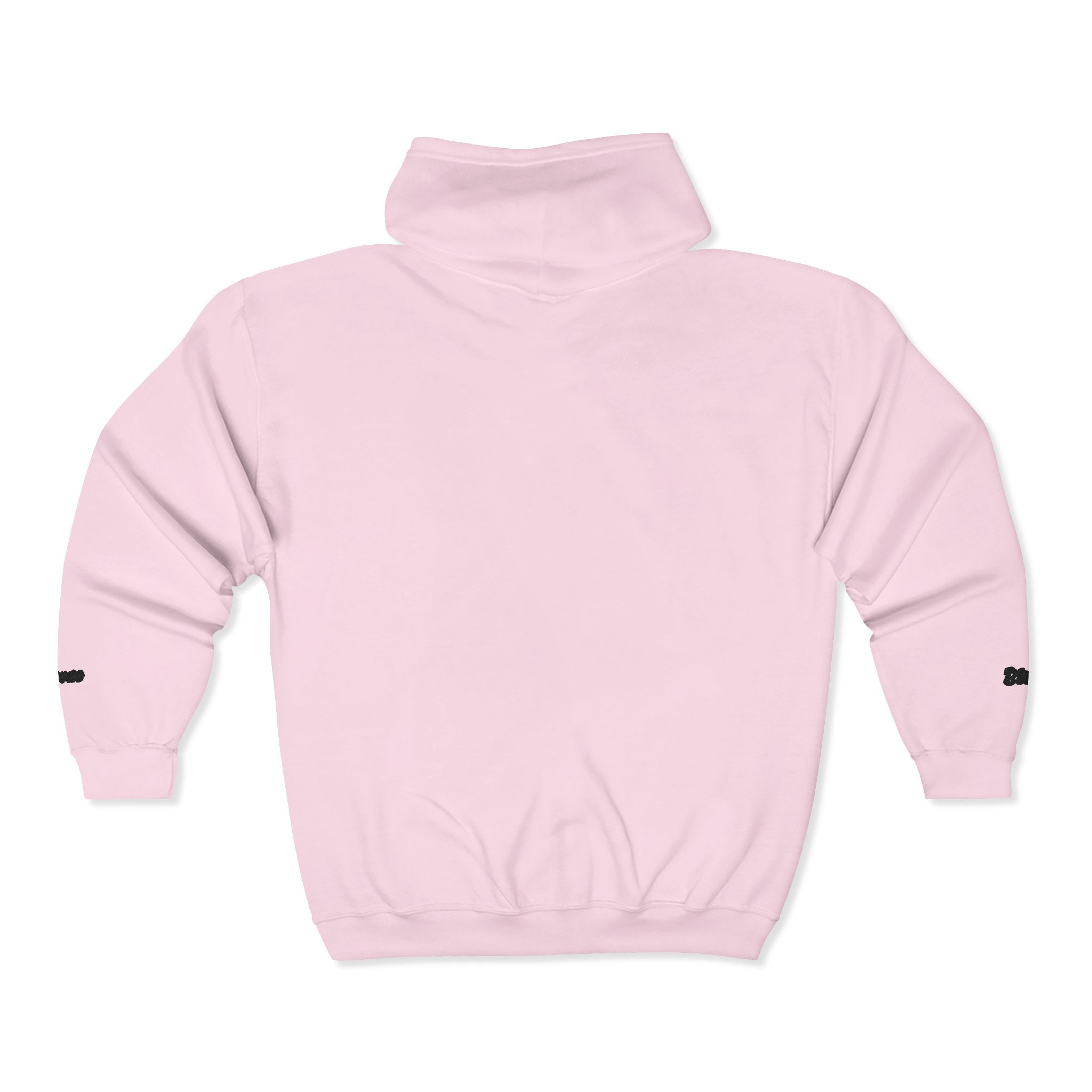 Zip Hoodie with Minimal Lion Crest — Small Chest & Sleeve Logo