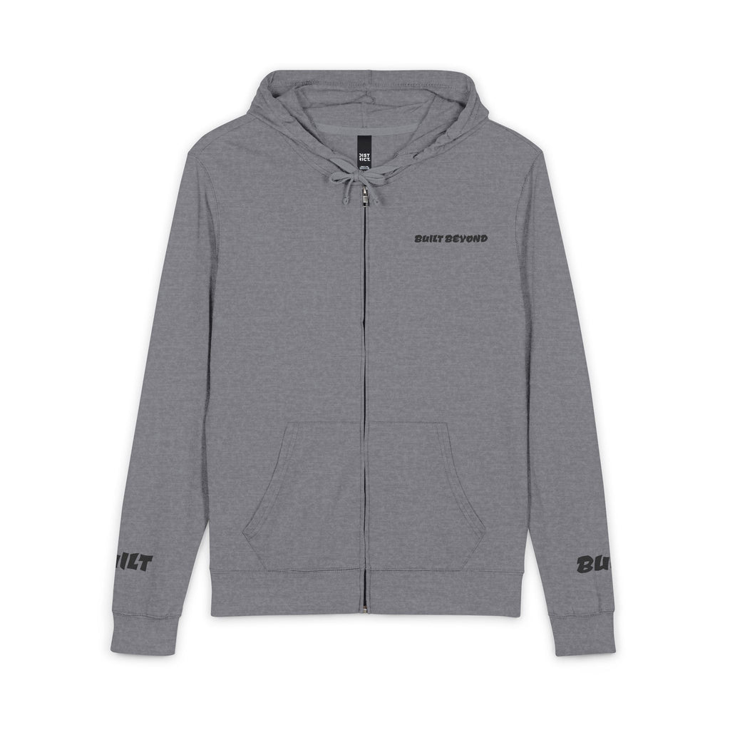 Full-Zip Hoodie — "Built Beyond" Crowned Shield Graphic