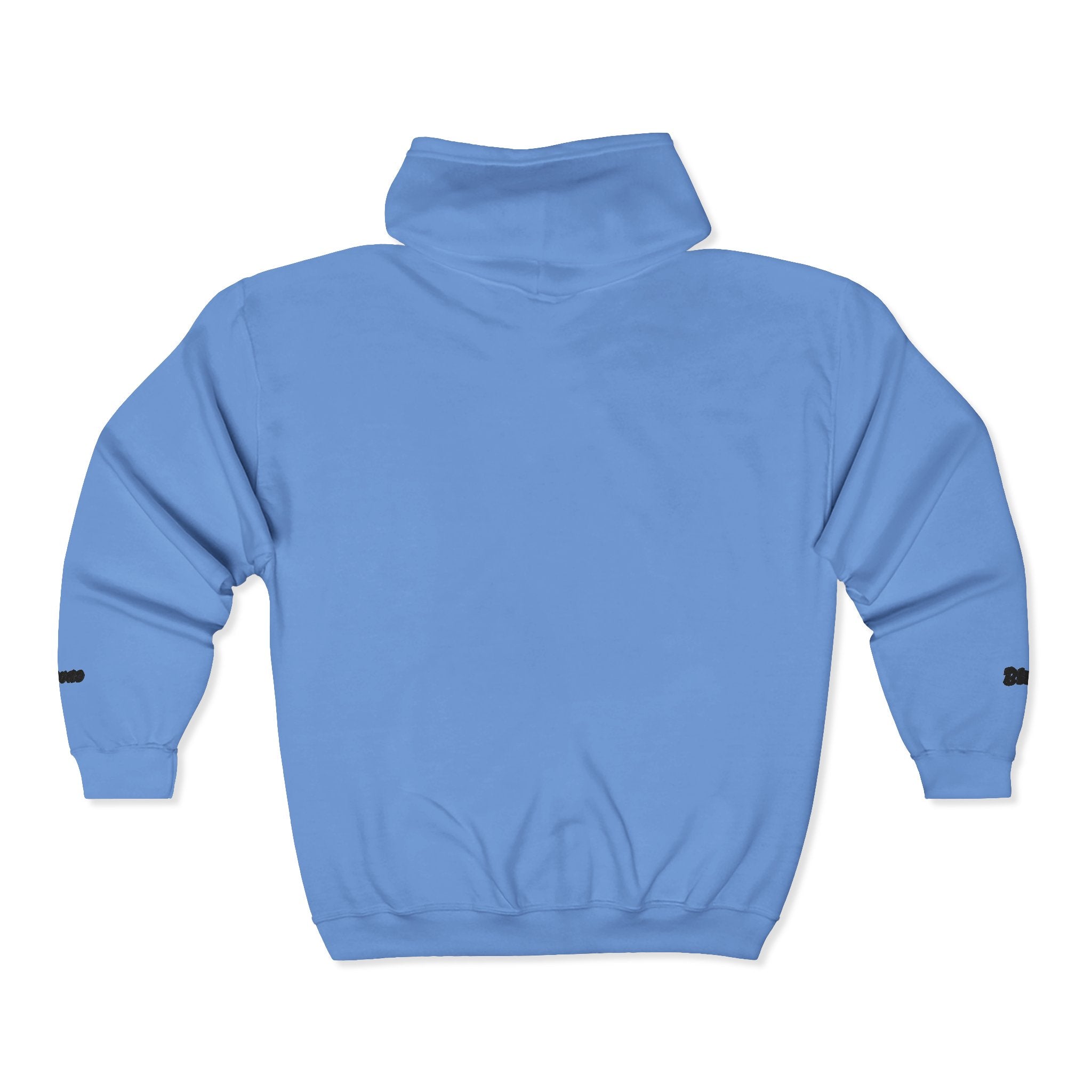Zip Hoodie with Minimal Lion Crest — Small Chest & Sleeve Logo