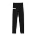 Women’s Luxe Leggings — Black High-Waist Athletic Leggings with White 'ROCKET' Side Script