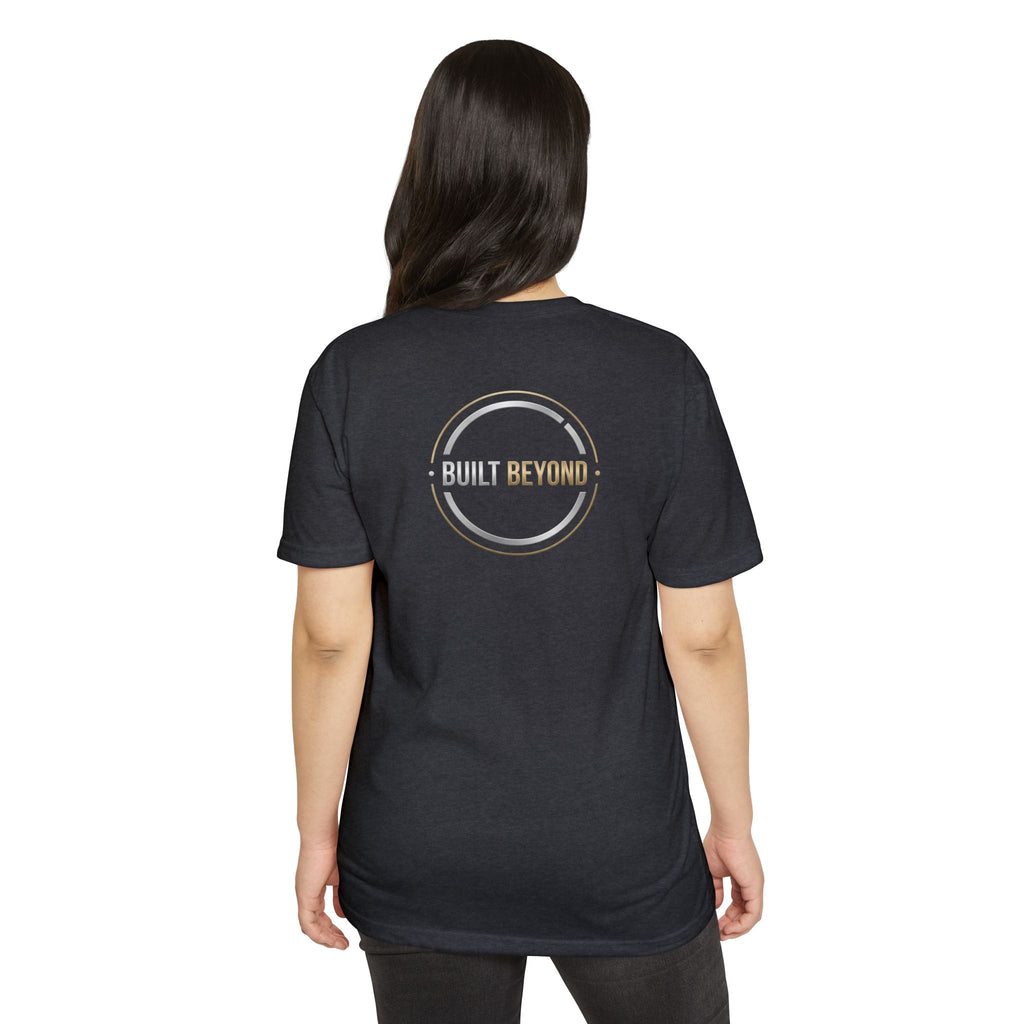 Built Beyond Logo T-Shirt — Minimal Front Emblem, Bold Back Graphic