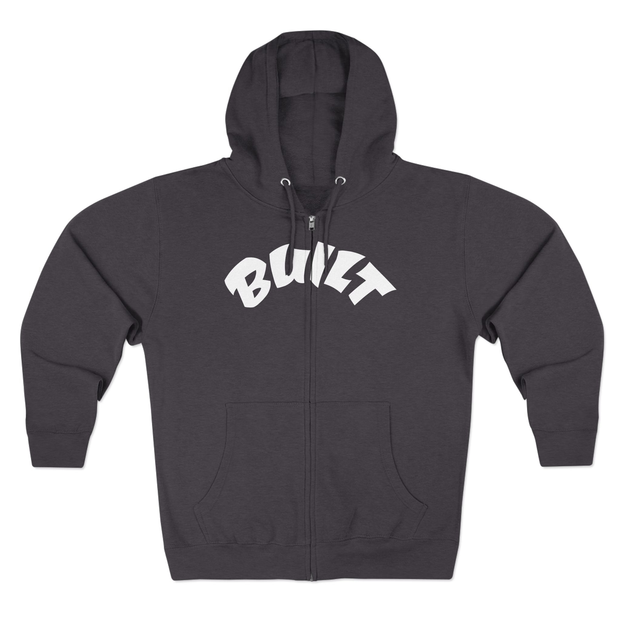 Built Zip Hoodie — Blue Crest Logo Back