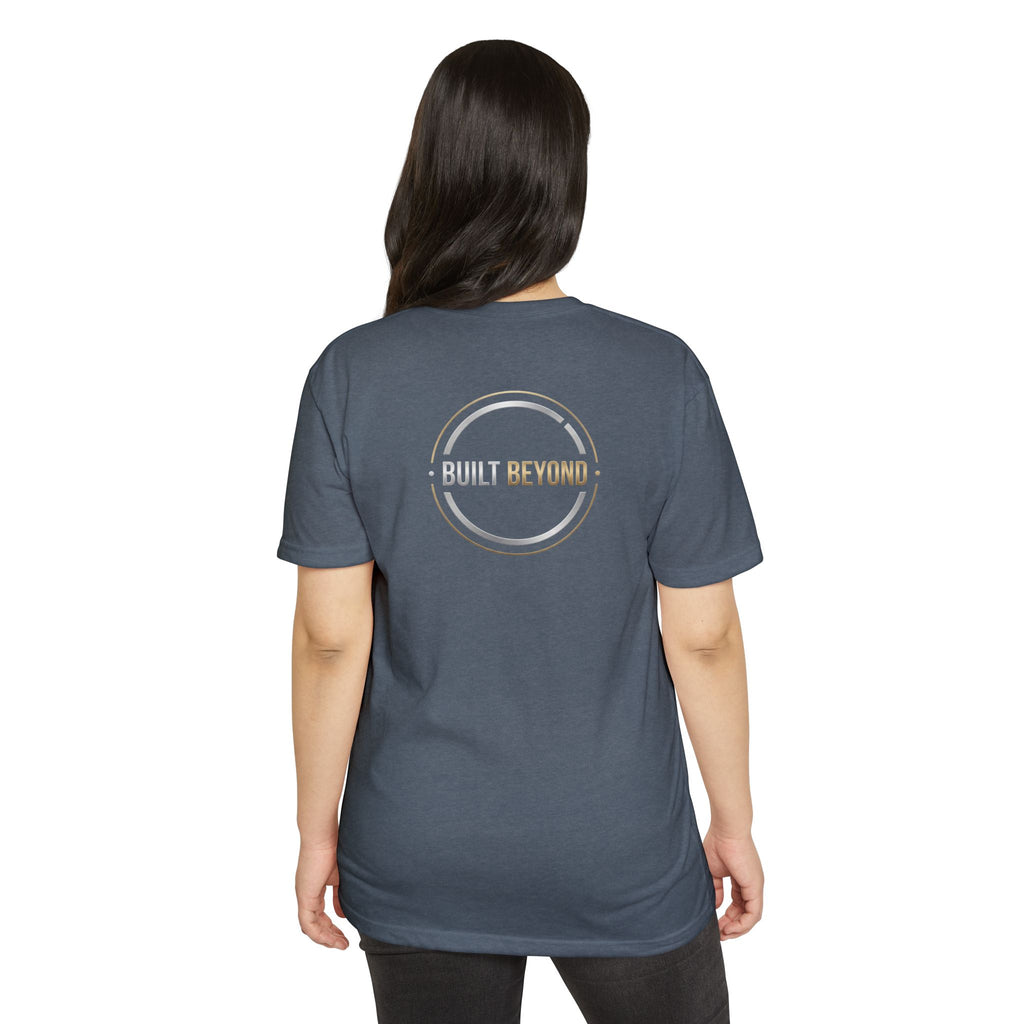 Built Beyond Logo T-Shirt — Minimal Front Emblem, Bold Back Graphic