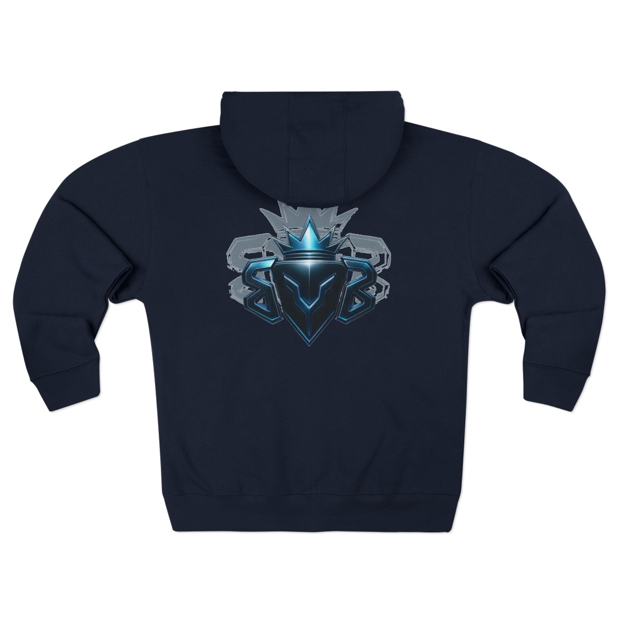 Built Zip Hoodie — Blue Crest Logo Back