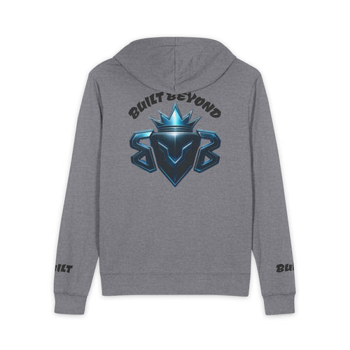 Full-Zip Hoodie — "Built Beyond" Crowned Shield Graphic
