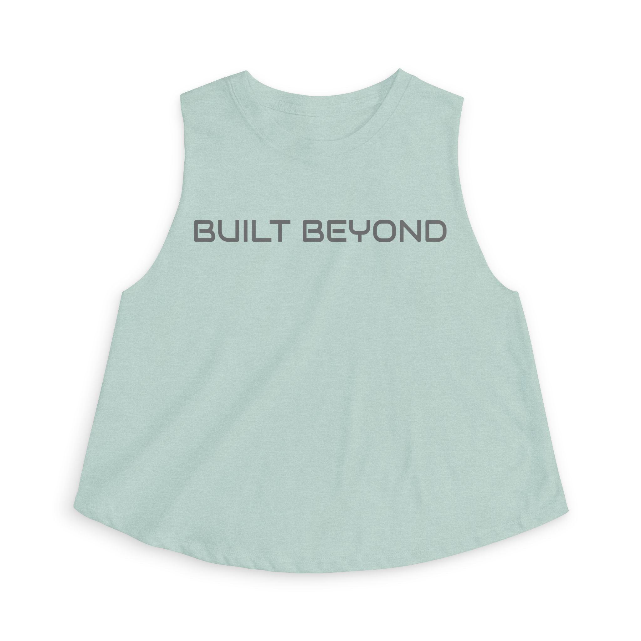 Built Beyond Women’s Crop Top — Minimal Motivational Graphic Tank