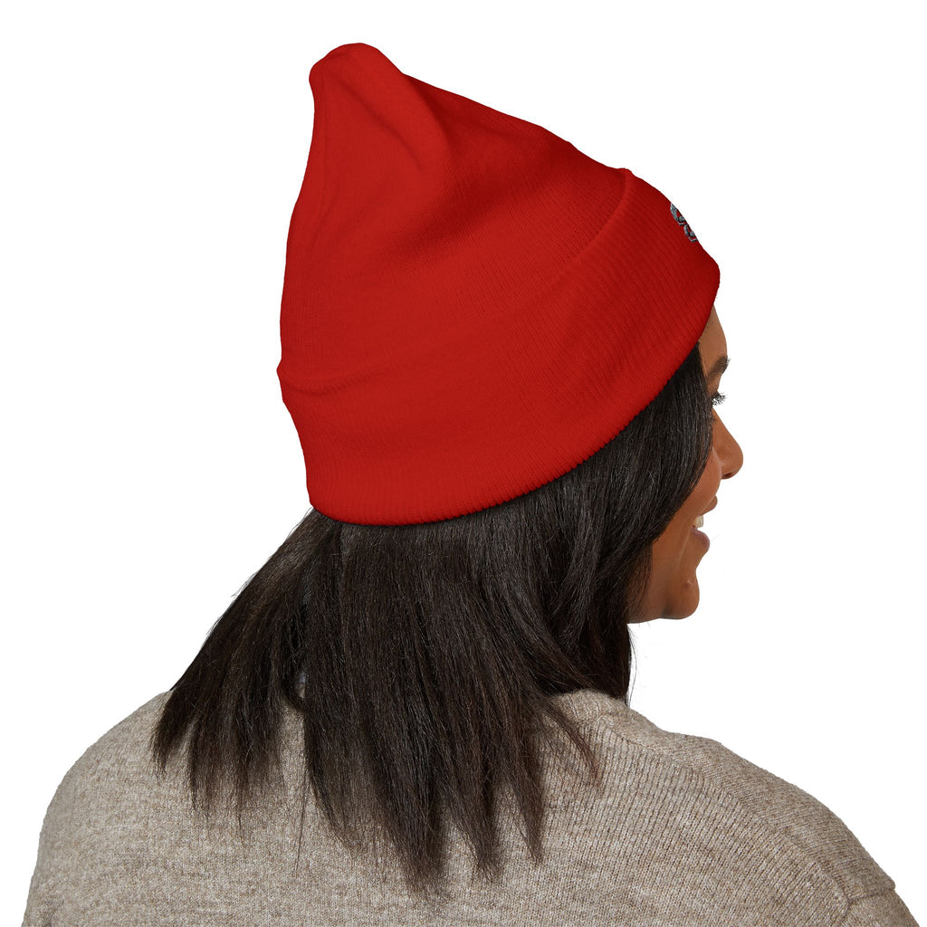 Embroidered Thistle Cuffed Beanie