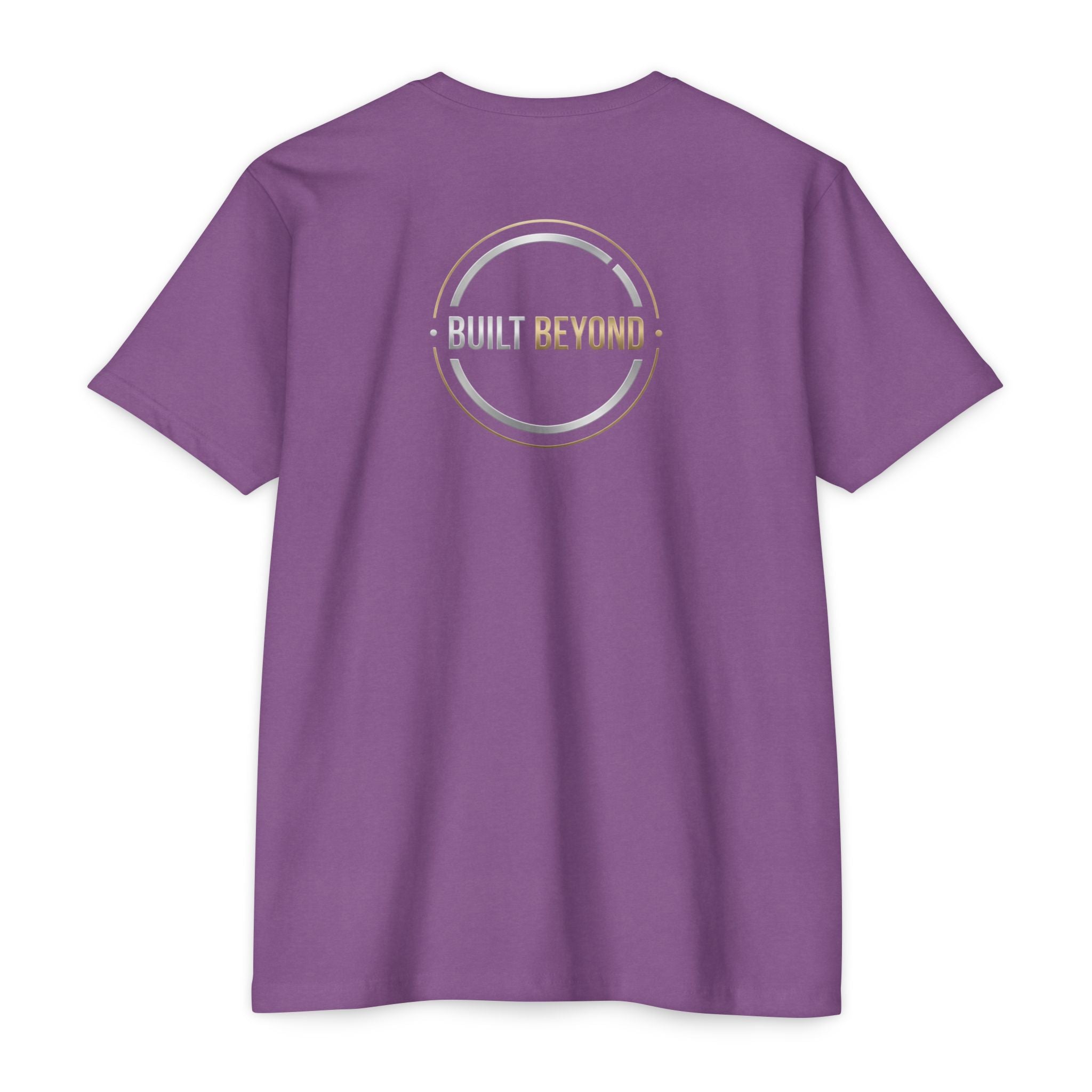 Built Beyond Logo T-Shirt — Minimal Front Emblem, Bold Back Graphic