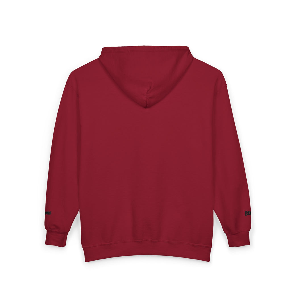 Zip Hoodie with Minimal Lion Crest — Small Chest & Sleeve Logo