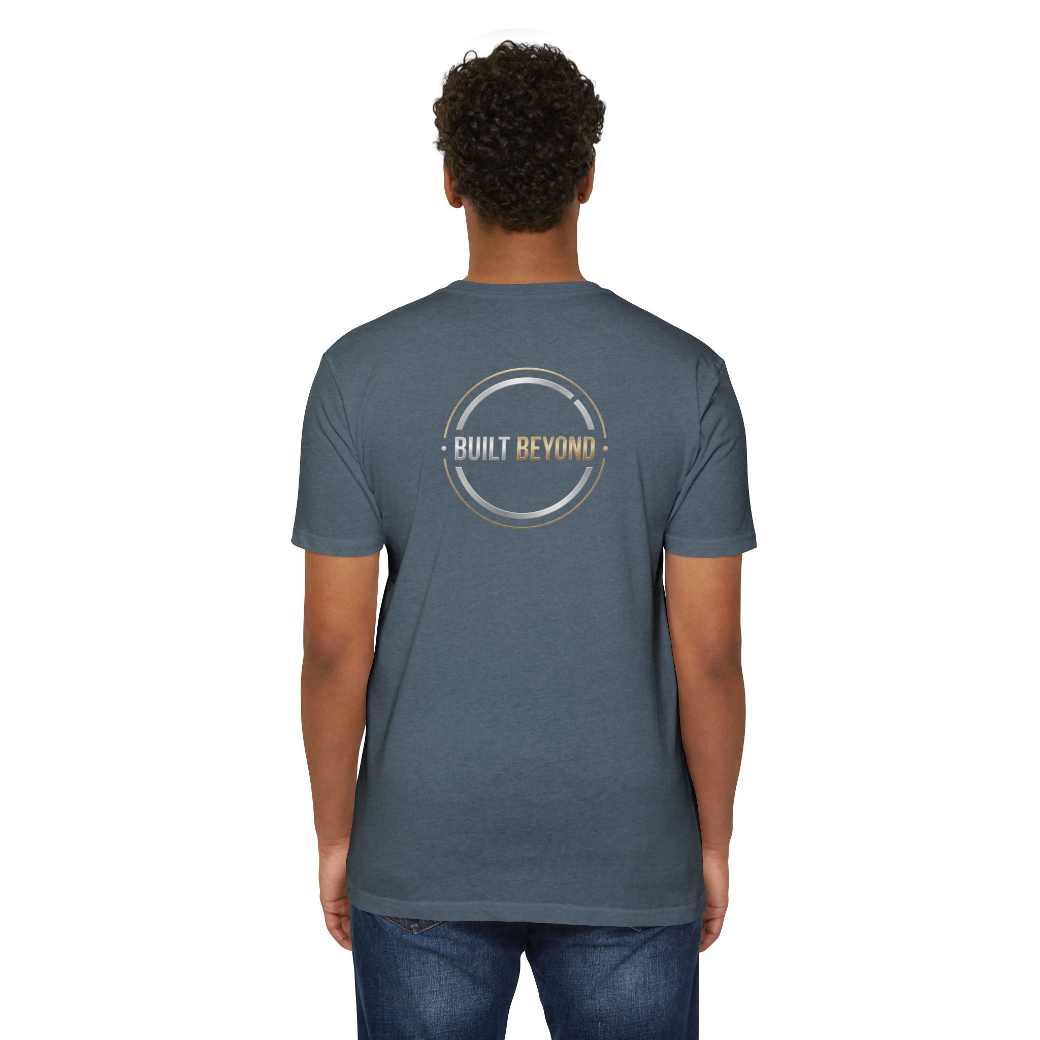Built Beyond Logo T-Shirt — Minimal Front Emblem, Bold Back Graphic