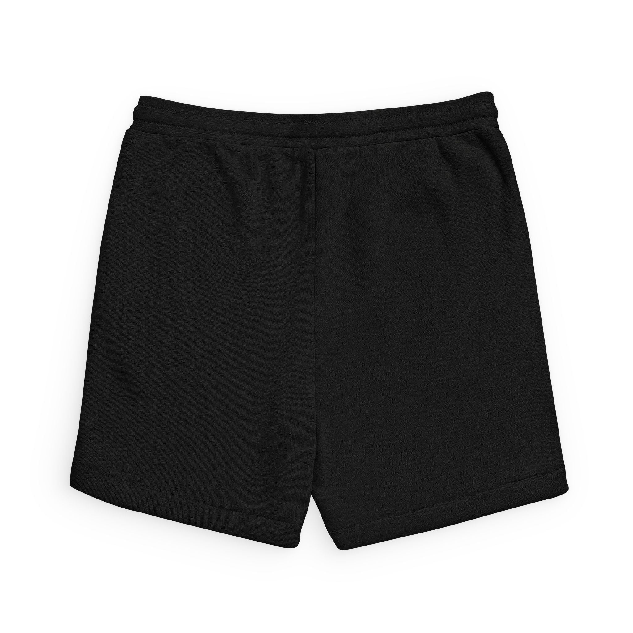 Men's Black Fleece Sweatshorts with Blue Emblem — Casual Athletic Lounge Shorts