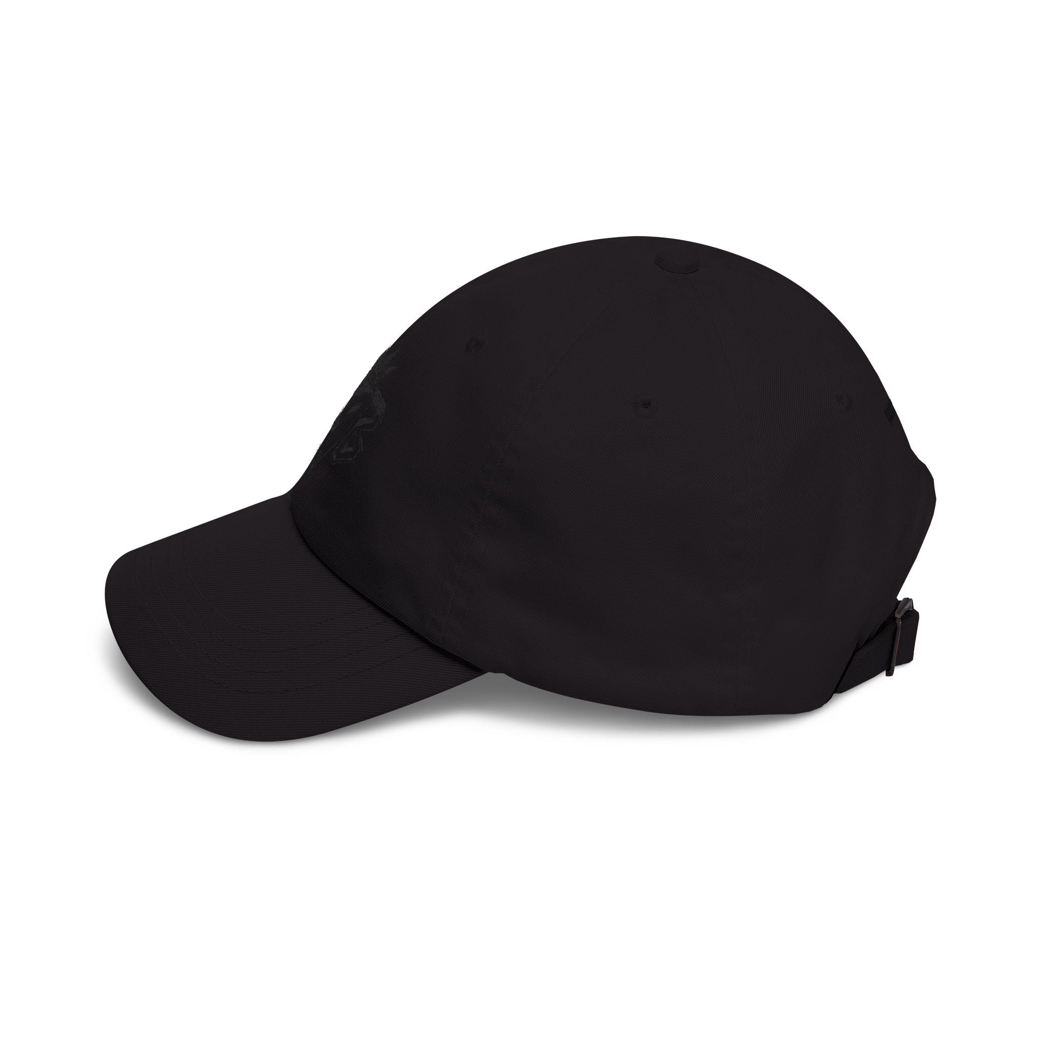 Dad Cap — Embroidered Blue Crown Heart Logo (“Shift Beyond” Back)