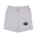 Men's Black Fleece Sweatshorts with Blue Emblem — Casual Athletic Lounge Shorts