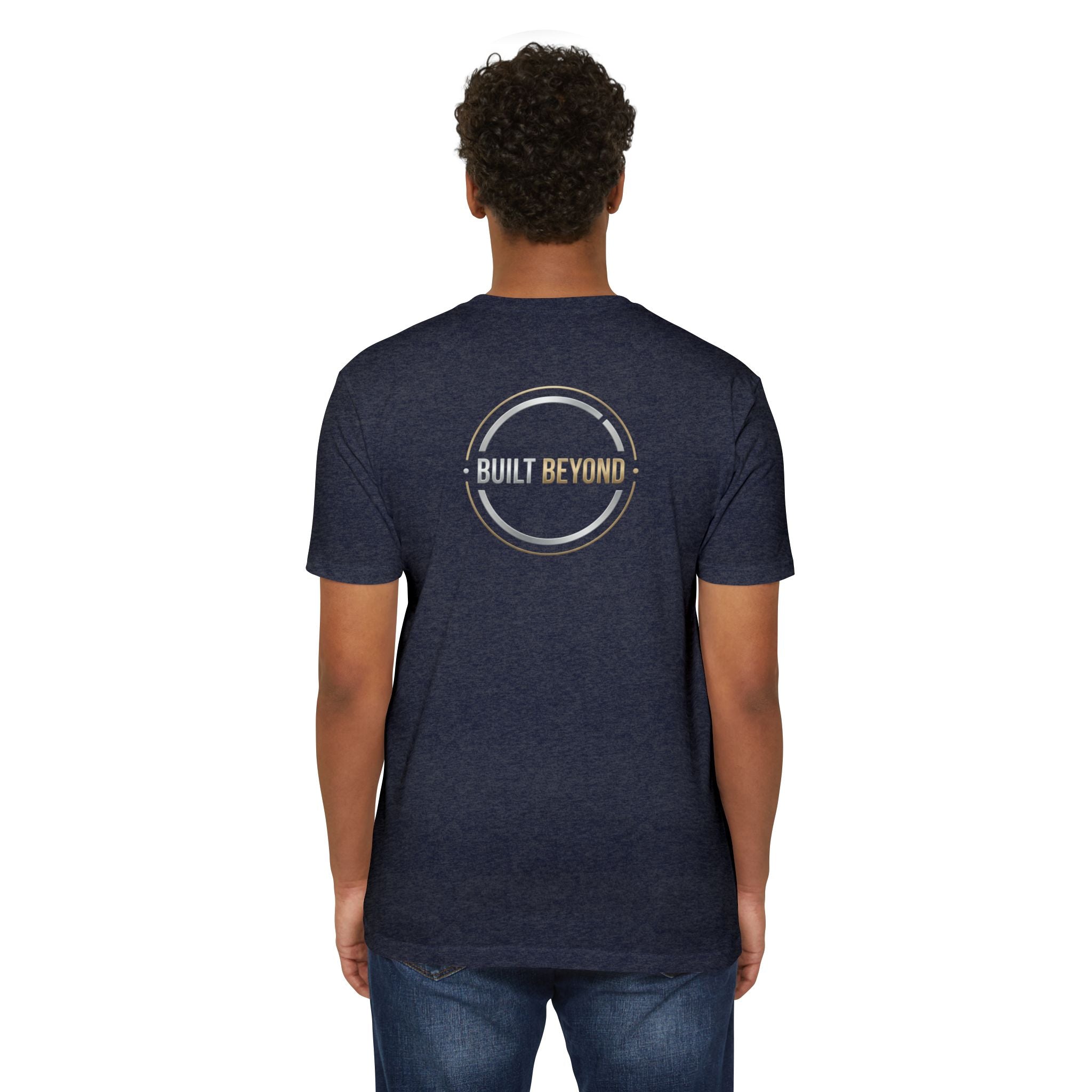Built Beyond Logo T-Shirt — Minimal Front Emblem, Bold Back Graphic