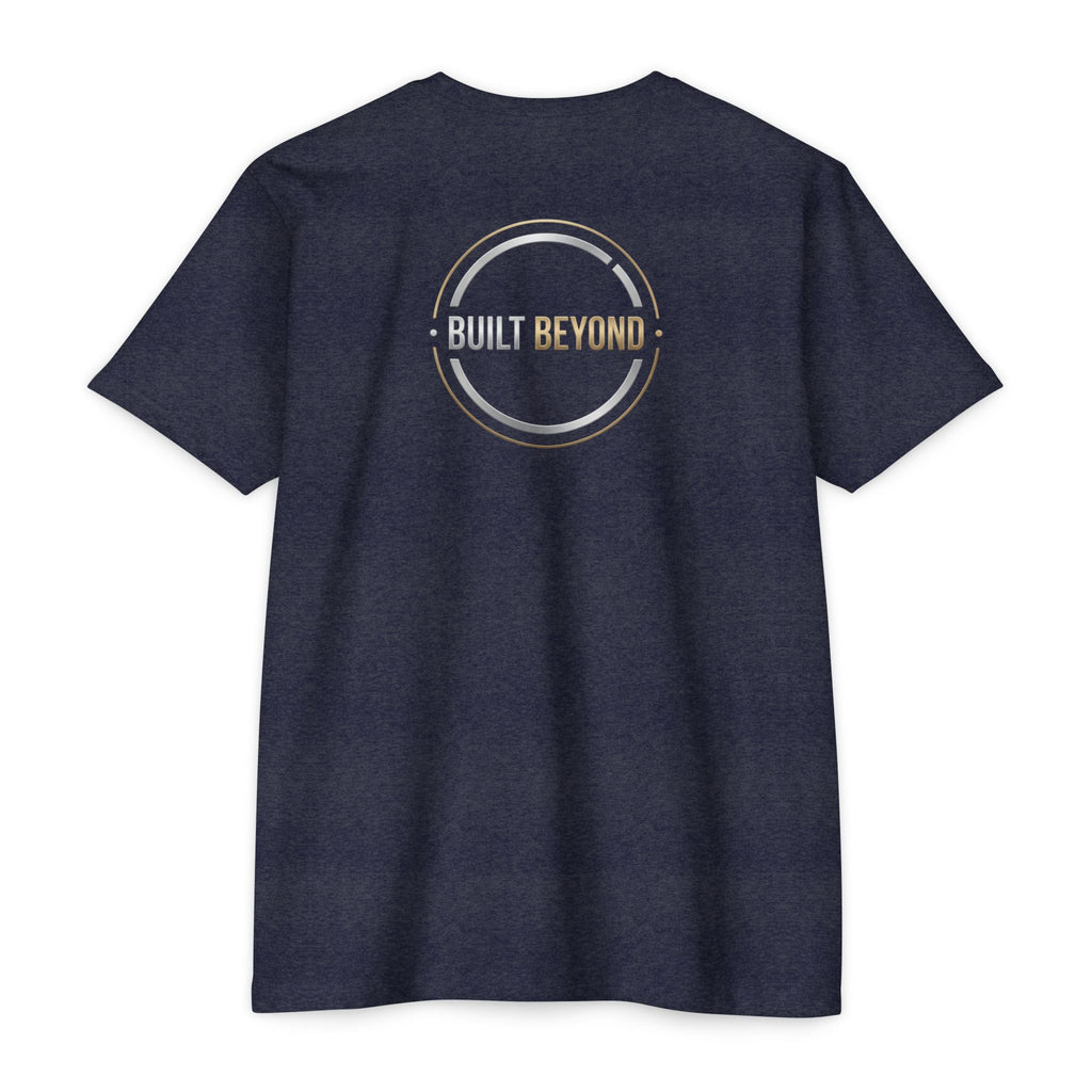 Built Beyond Logo T-Shirt — Minimal Front Emblem, Bold Back Graphic