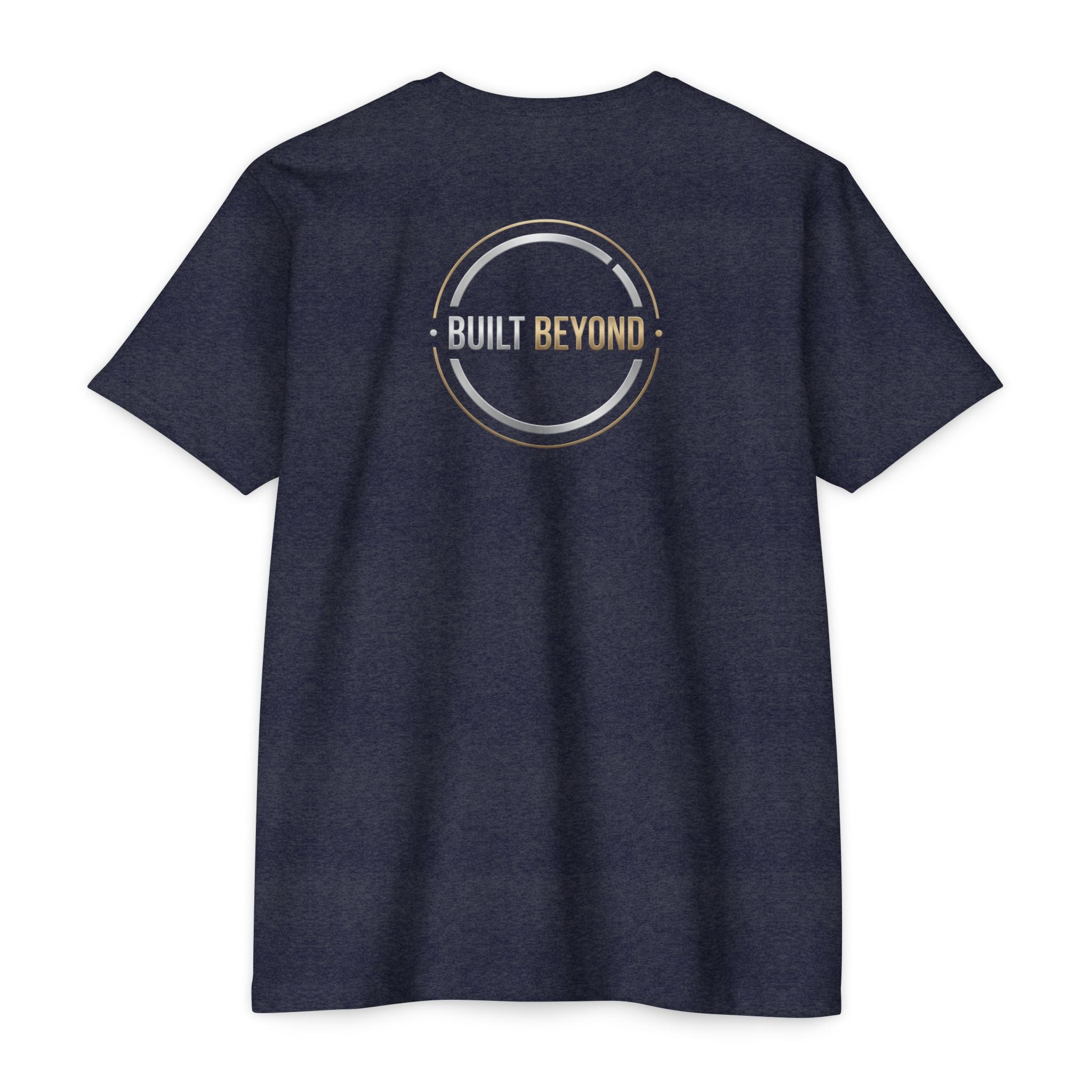 Built Beyond Logo T-Shirt — Minimal Front Emblem, Bold Back Graphic