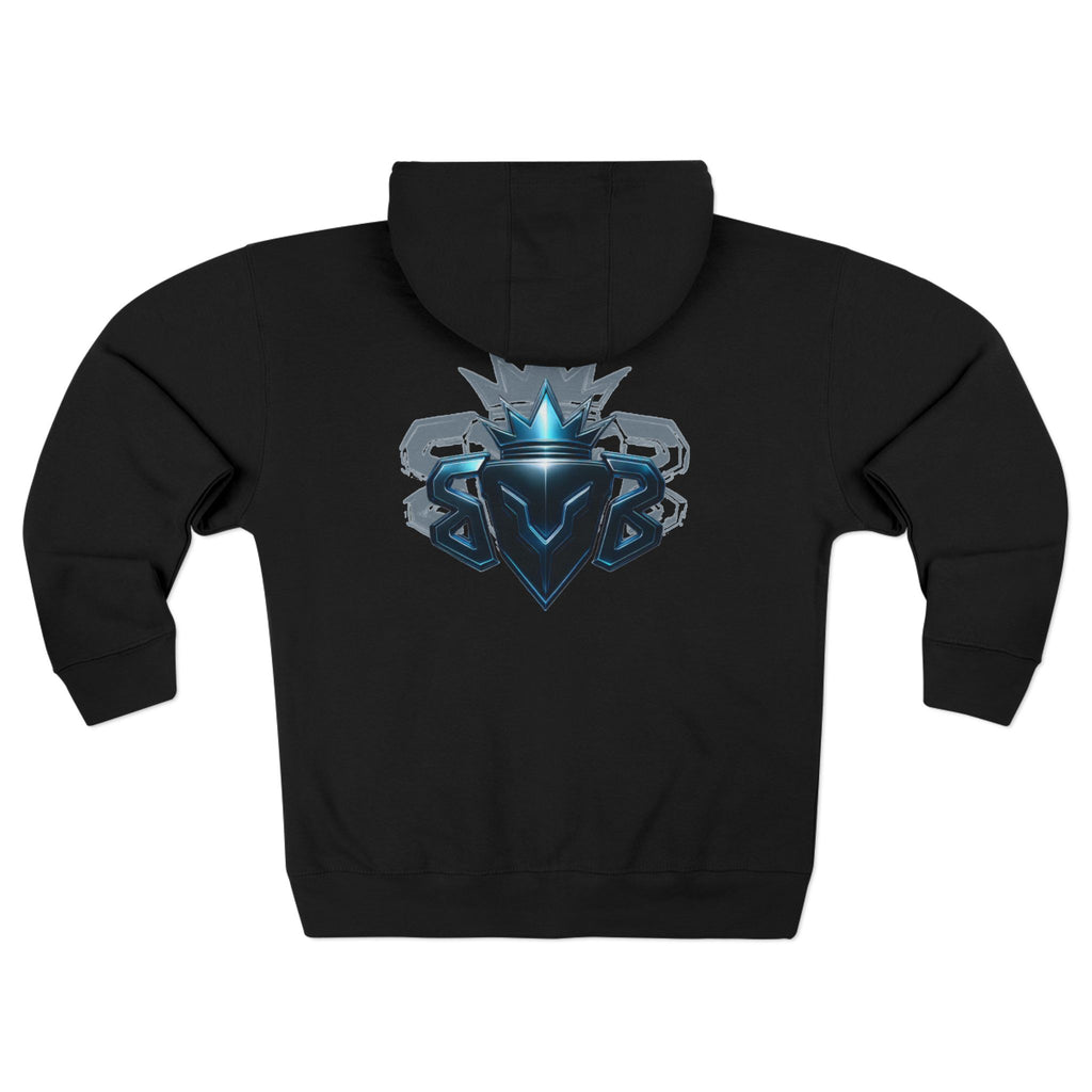 Built Zip Hoodie — Blue Crest Logo Back
