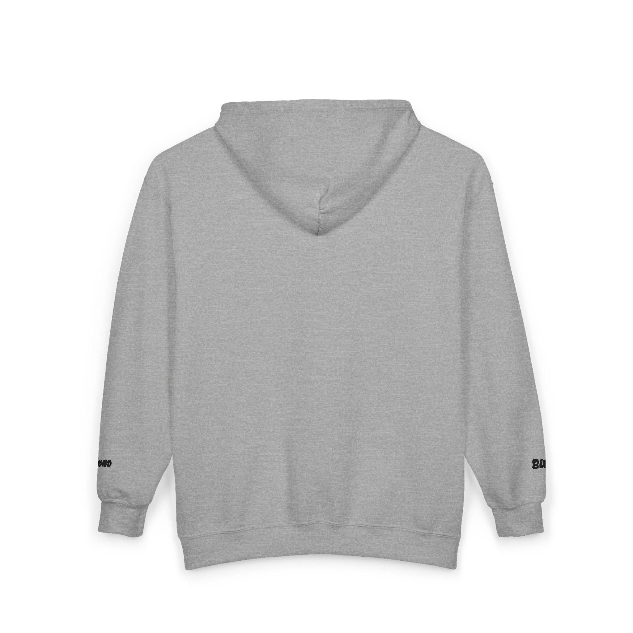 Zip Hoodie with Minimal Lion Crest — Small Chest & Sleeve Logo