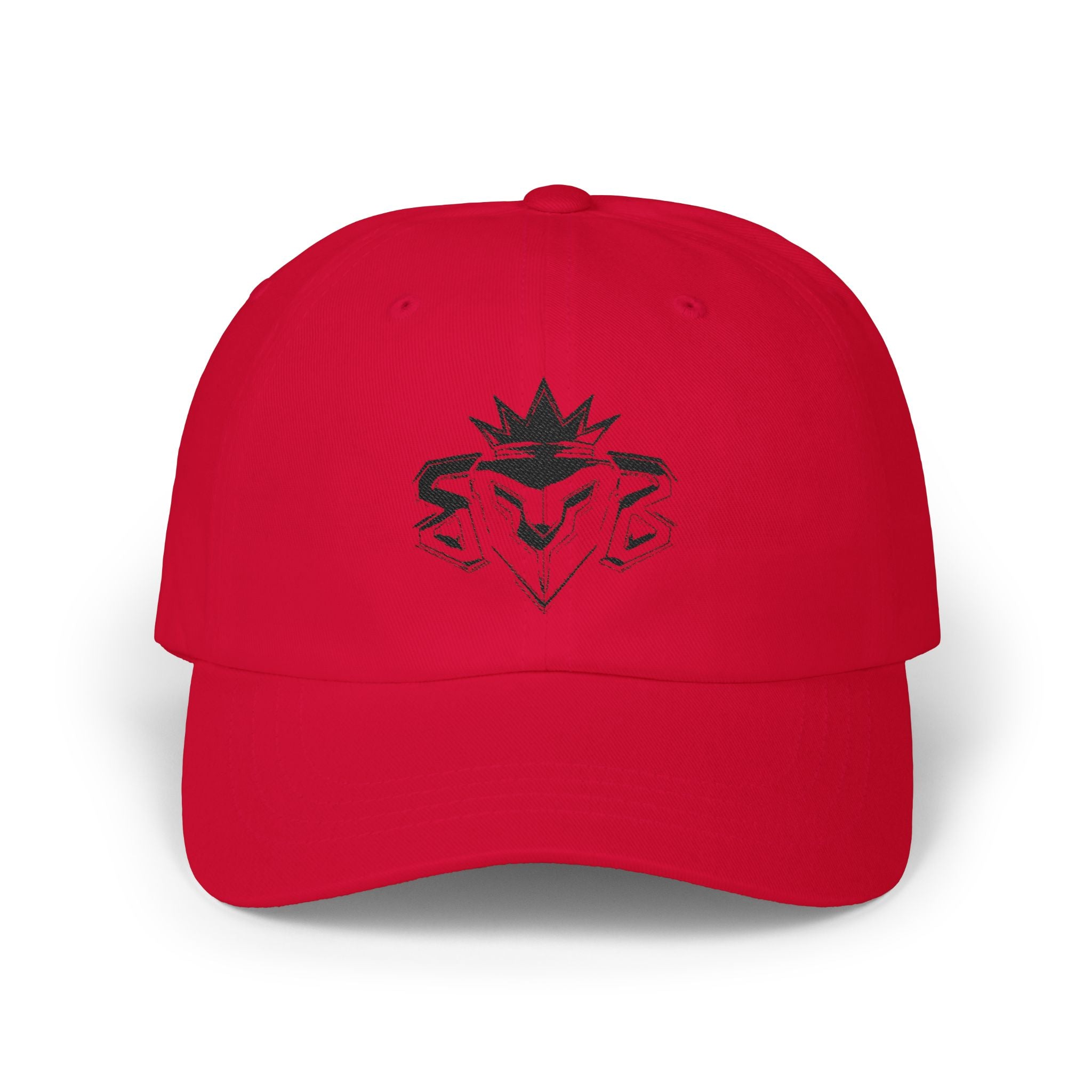 Dad Cap — Embroidered Blue Crown Heart Logo (“Shift Beyond” Back)