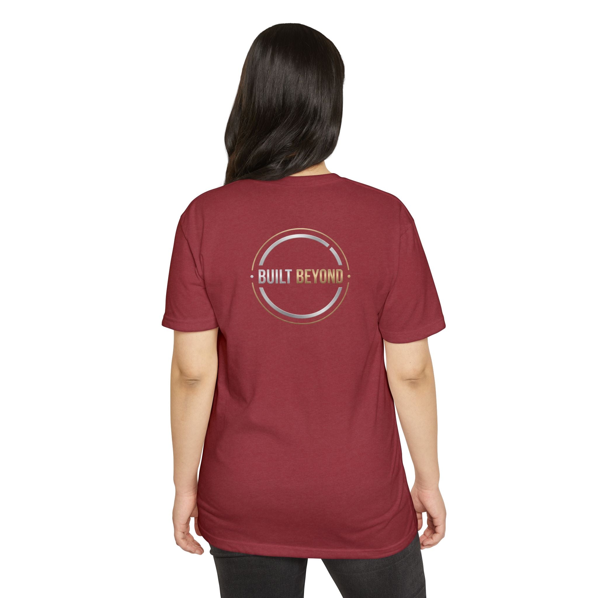 Built Beyond Logo T-Shirt — Minimal Front Emblem, Bold Back Graphic