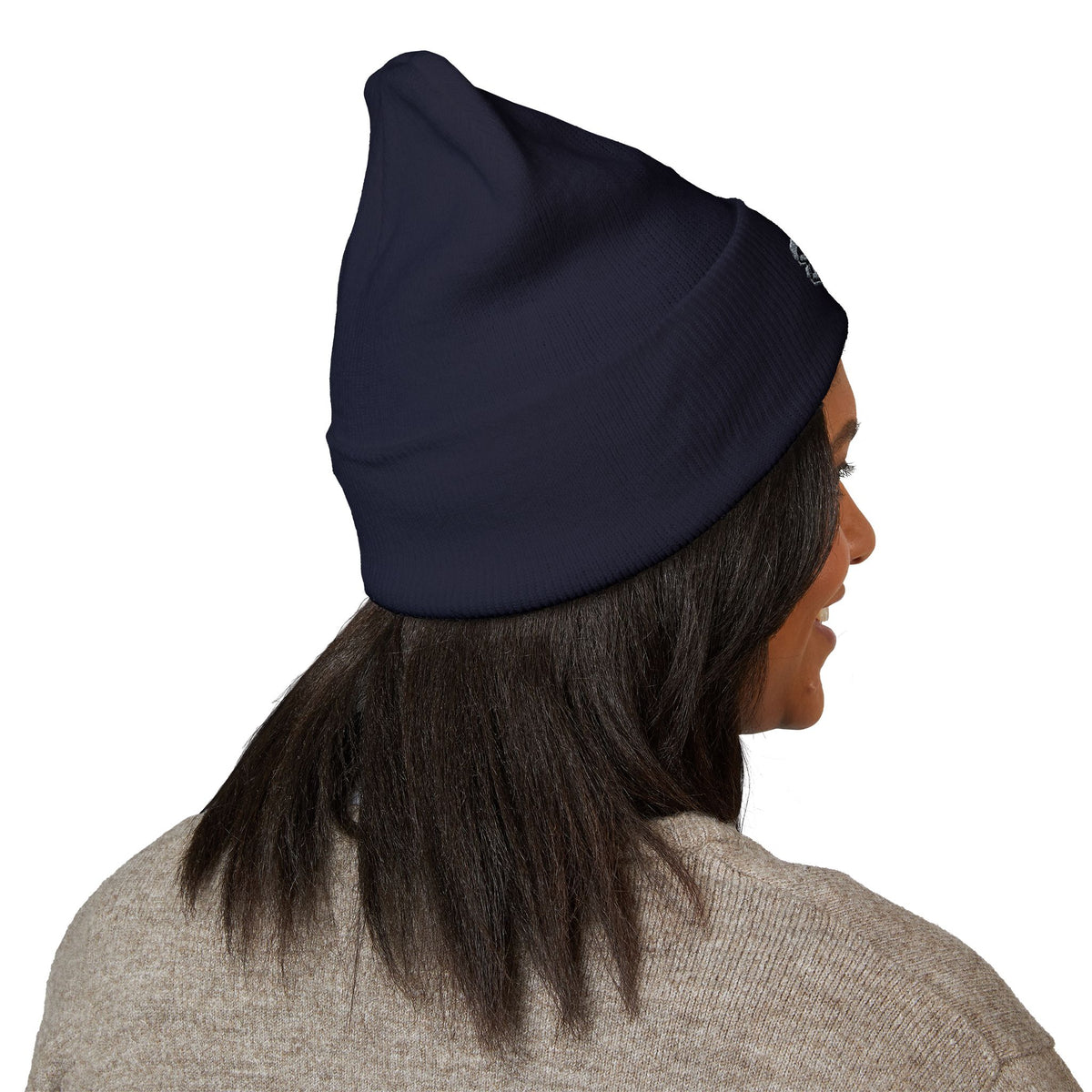 Embroidered Thistle Cuffed Beanie